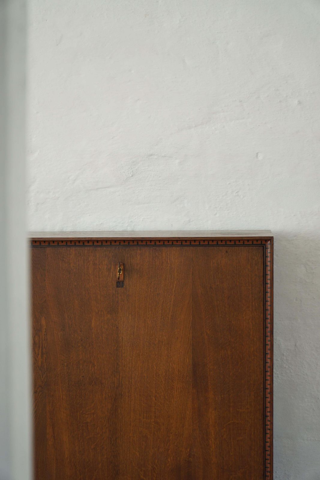 Danish Modern, Unique Handcrafted Oak Secretary Cabinet, Mid 20th Century photo vintage