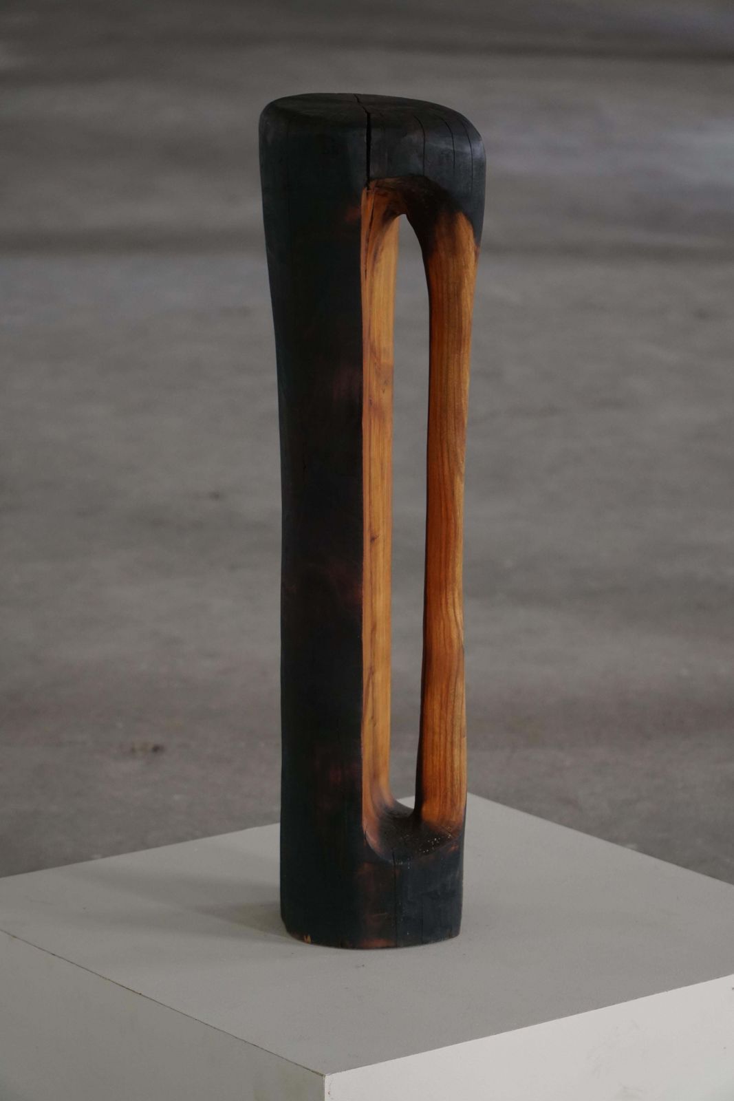 Large Wooden Sculpture "Black Elegance" By Ole Wettergren, Denmark, 1990s photo vinterior