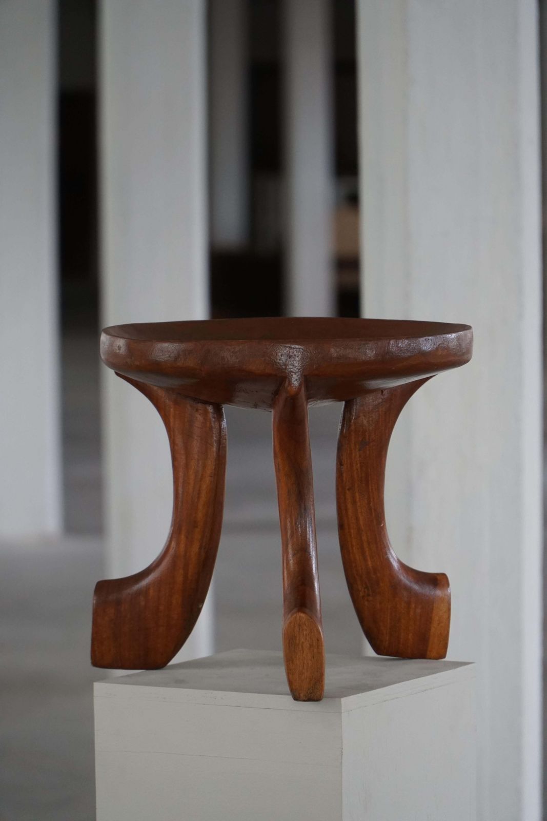 Mid 20th Century Oromo African Stool, Hand Carved Wood, Tribal Style photo buy