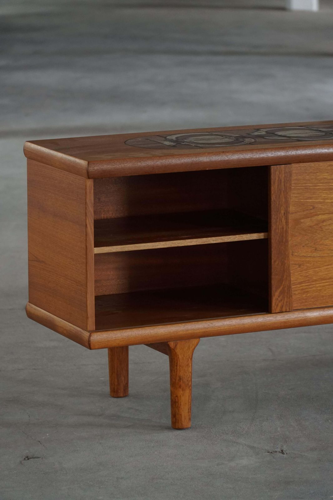 Furniture Hansen & Pedersen, Danish Mid Century Modern, Freestanding Teak Credenza, 1960s photo