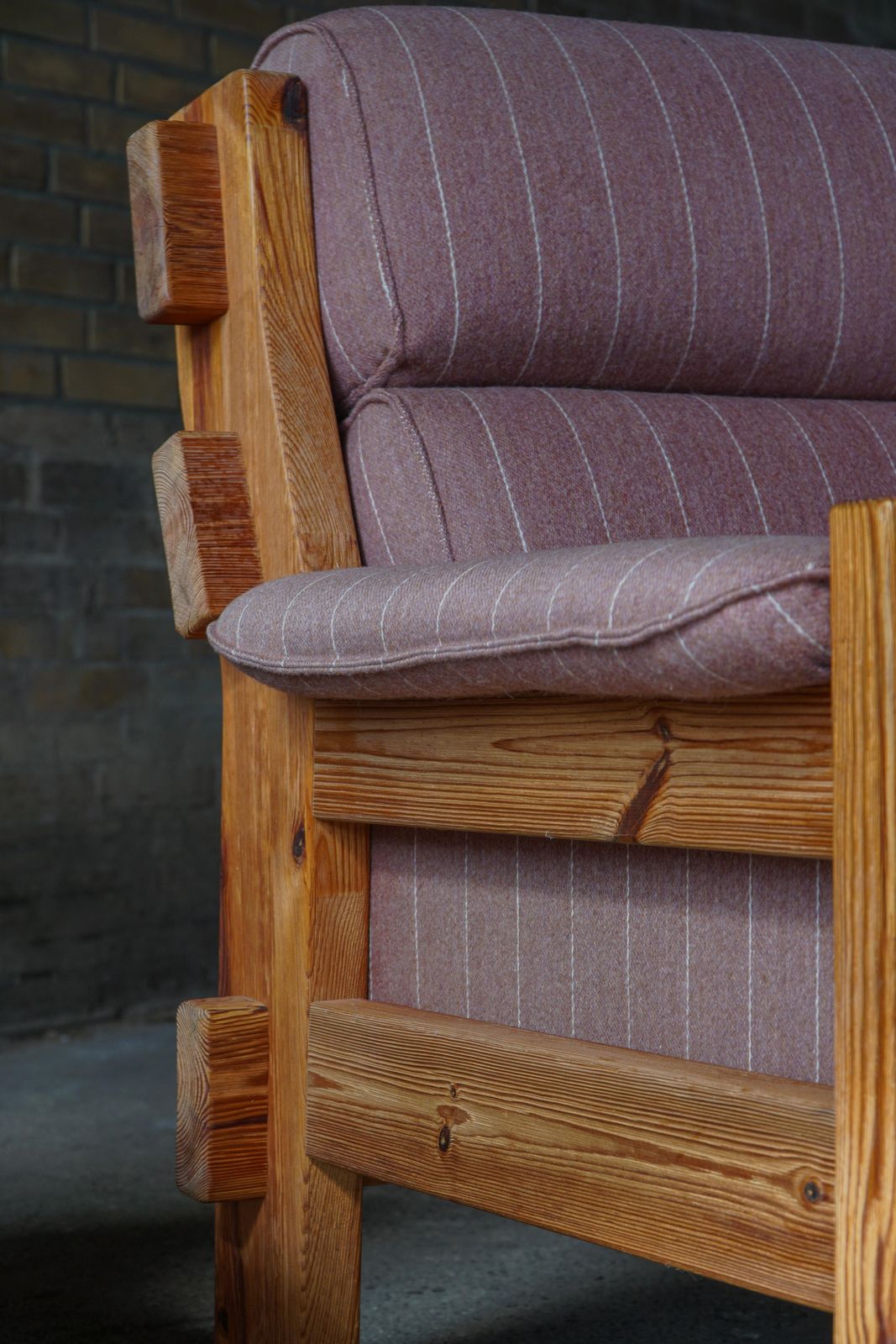 photo furniture Danish Modern, A Pair Of Lounge Chairs In Pine & Wool By Christian IV, 1970s