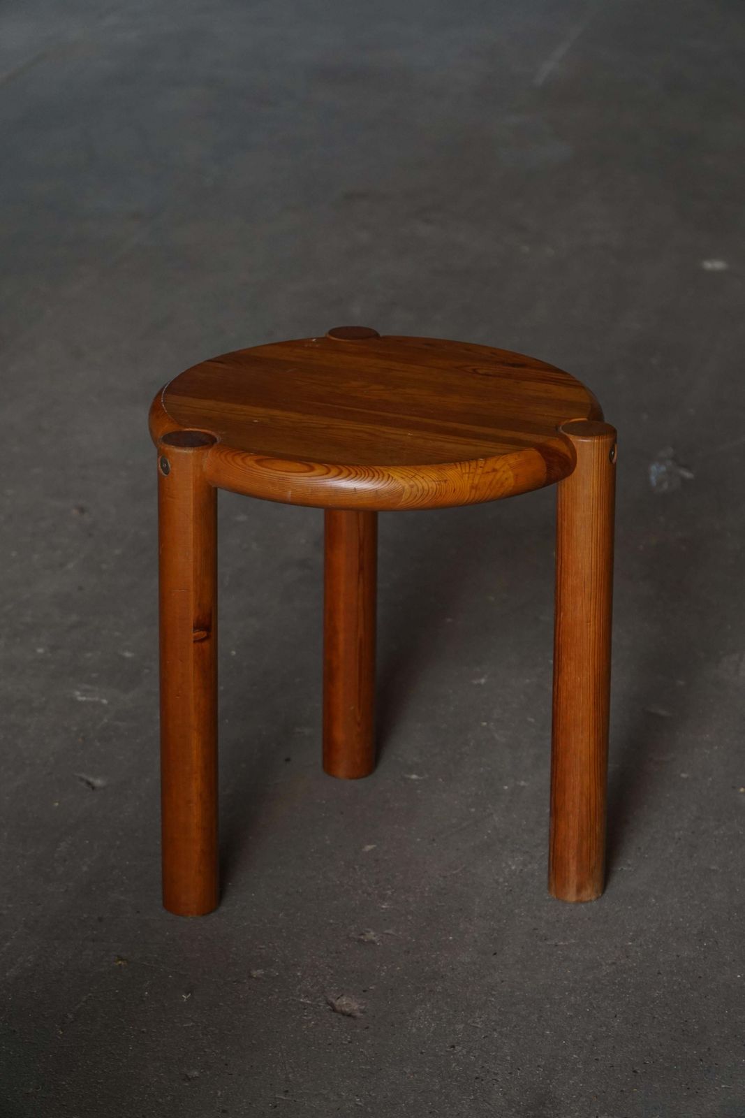 20th Century, Scandinavian Modern Tripod Stool With Circular Seat, 1970s photo Furniture