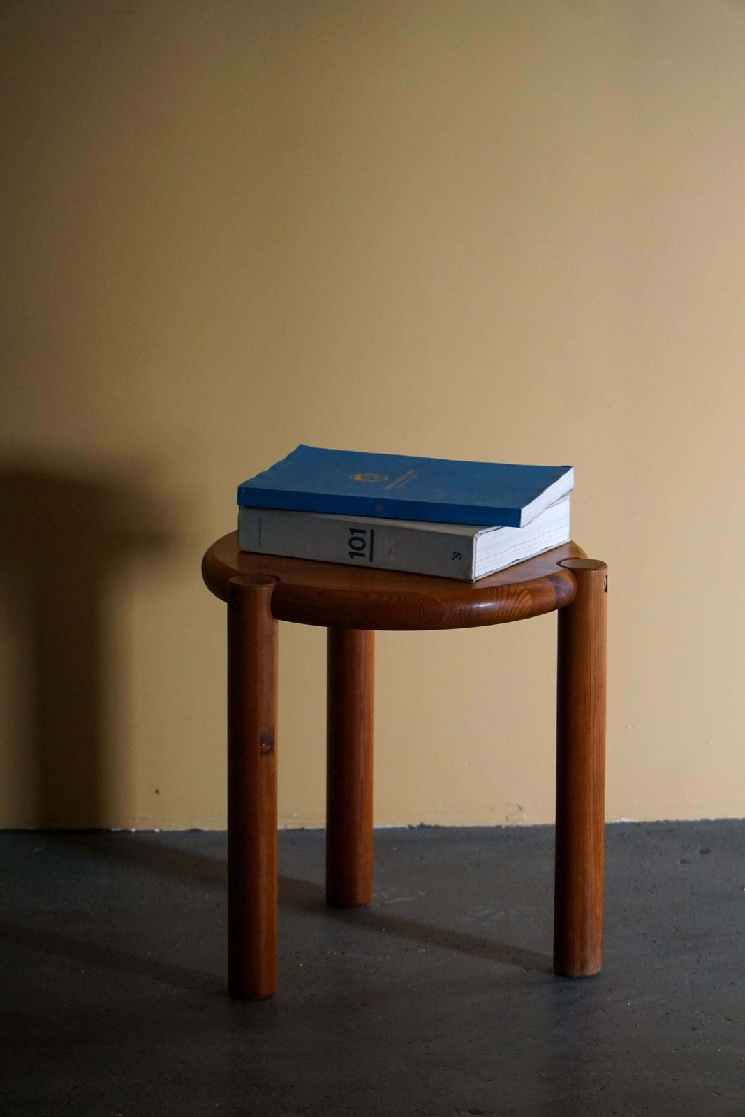 20th Century, Scandinavian Modern Tripod Stool With Circular Seat, 1970s photo buy