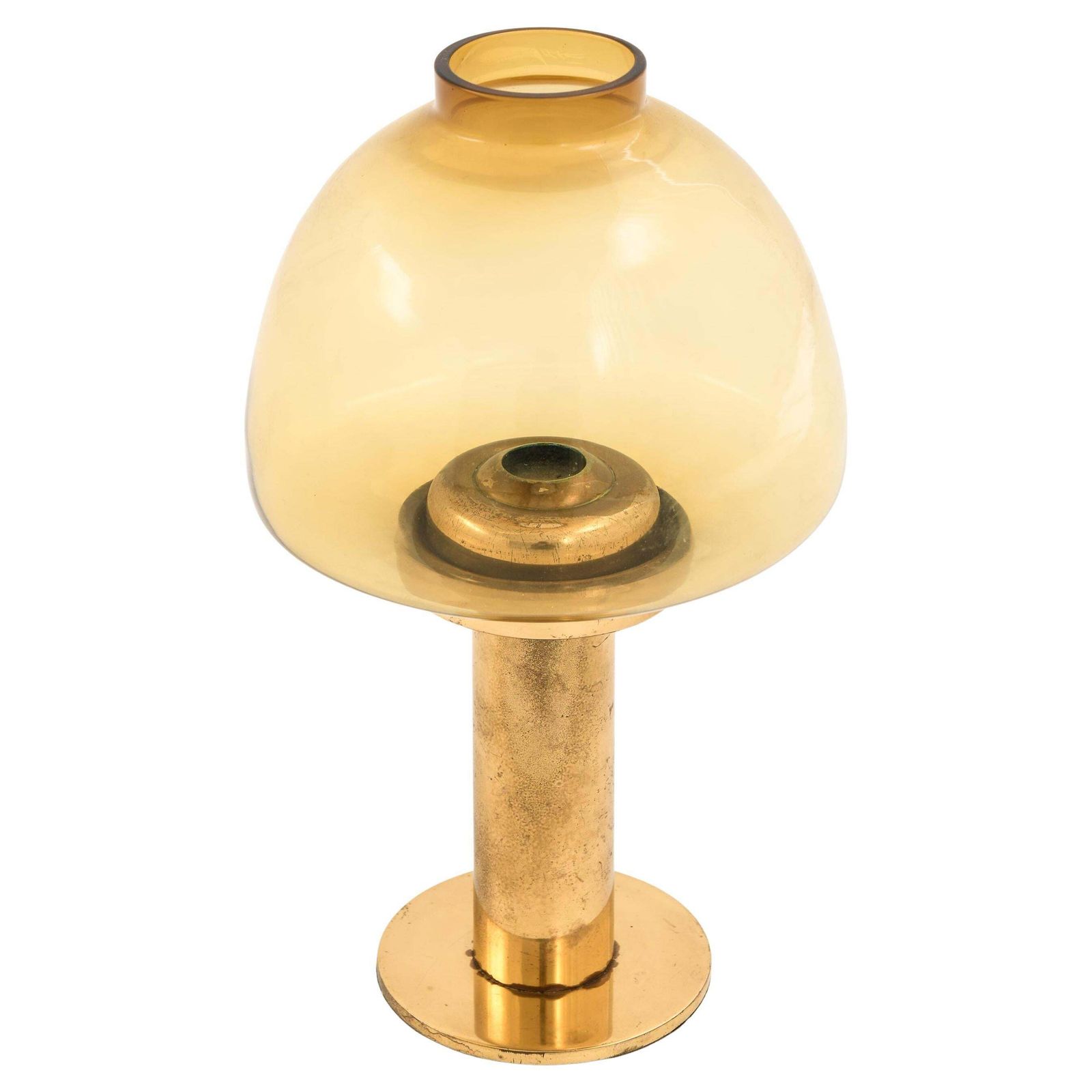Candlestick In Warm Amber Yellow Tone By Hans Agne Jakobsson, 1950s photo furniture