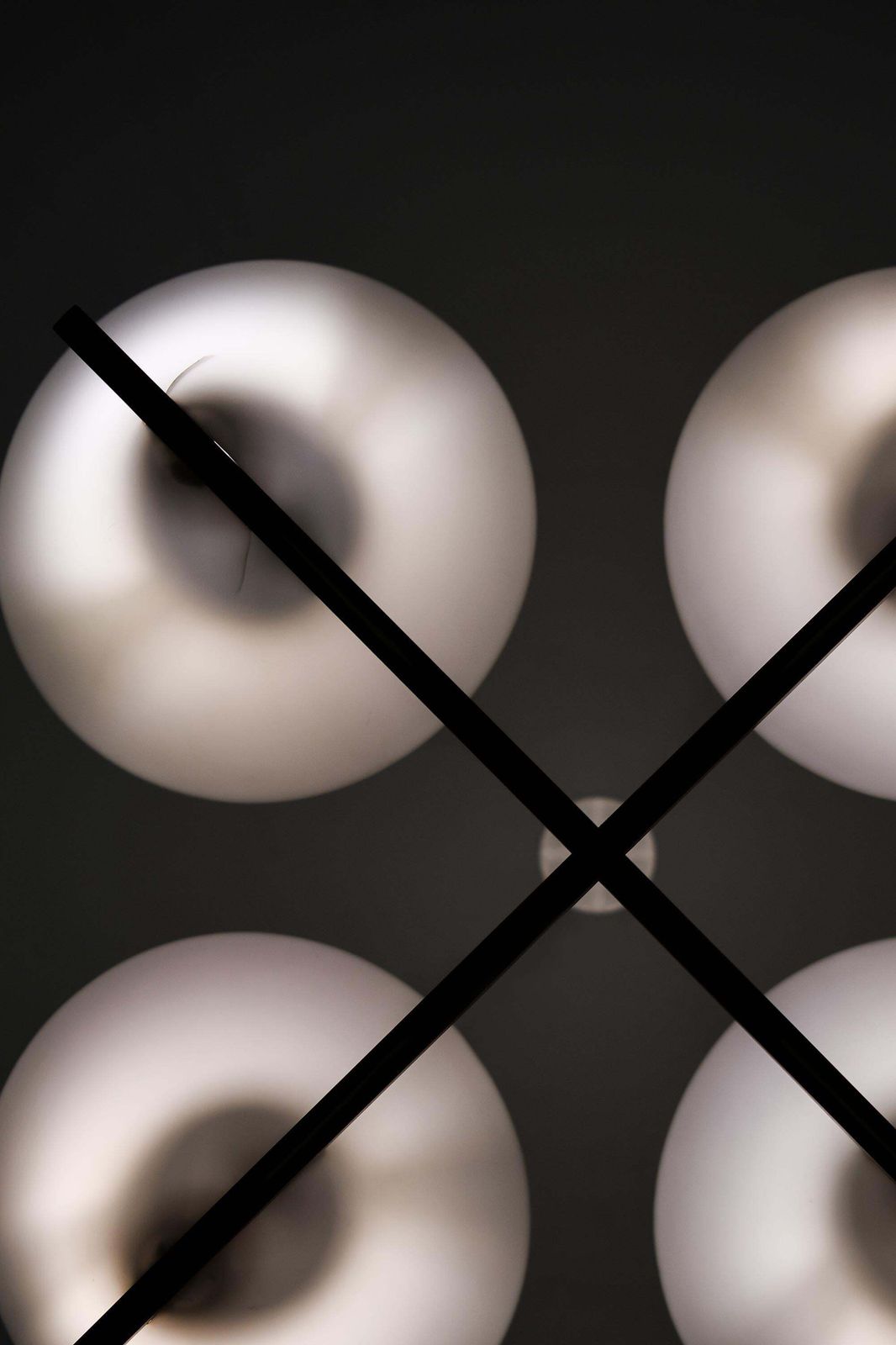 Rare Ceiling Lamp With Striking Geometric Frame By Hans Agne Jakobsson, 1960s photo vinterior