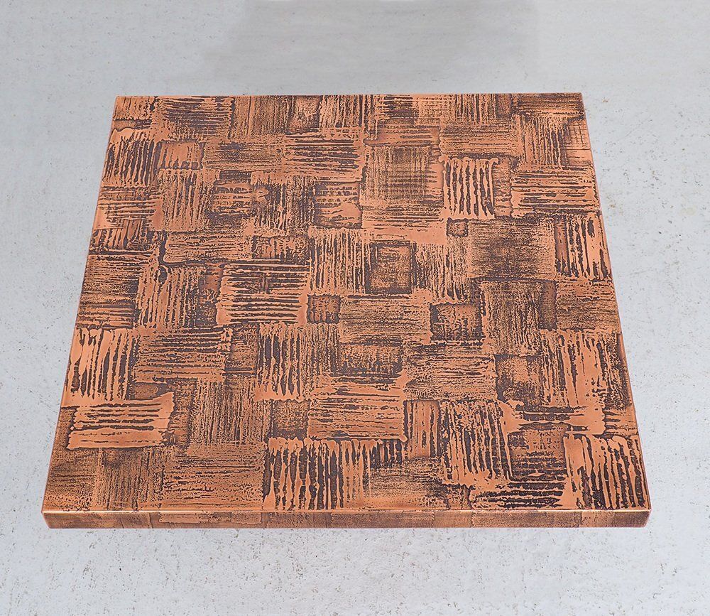Coffee Table In Copper And Teak By Heinz Lilienthal, 1970s photo buy