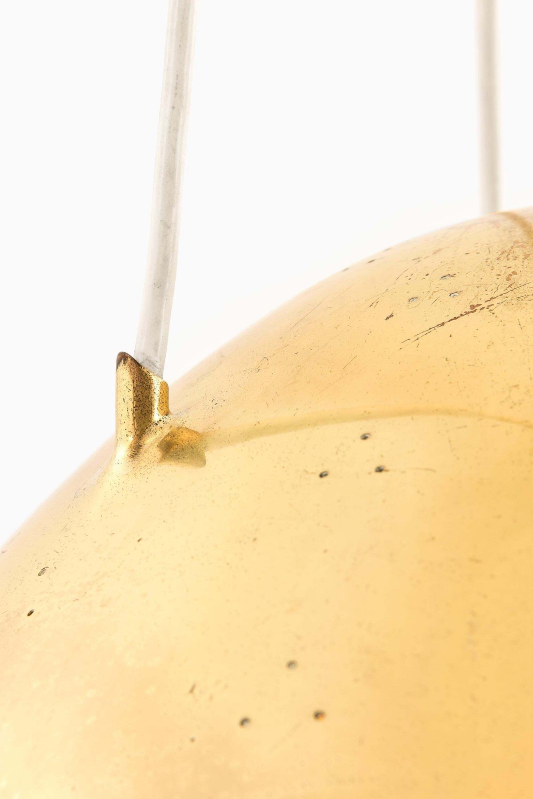 Ceiling Lamp With Dome Shaped Brass Shade By Paavo Tynell, 1952s photo furniture