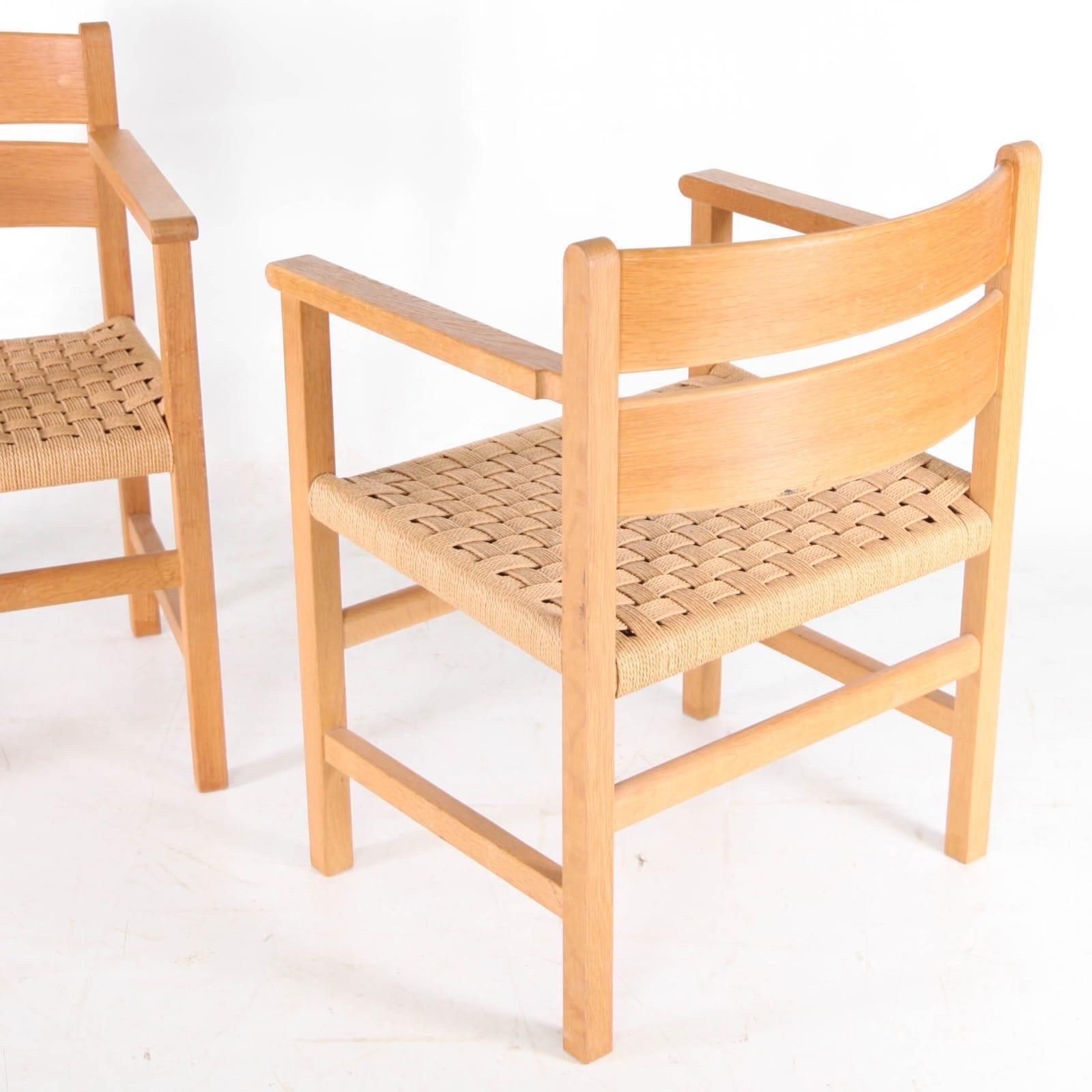 Pair Of Wood And Rope Armchairs photo vinterior