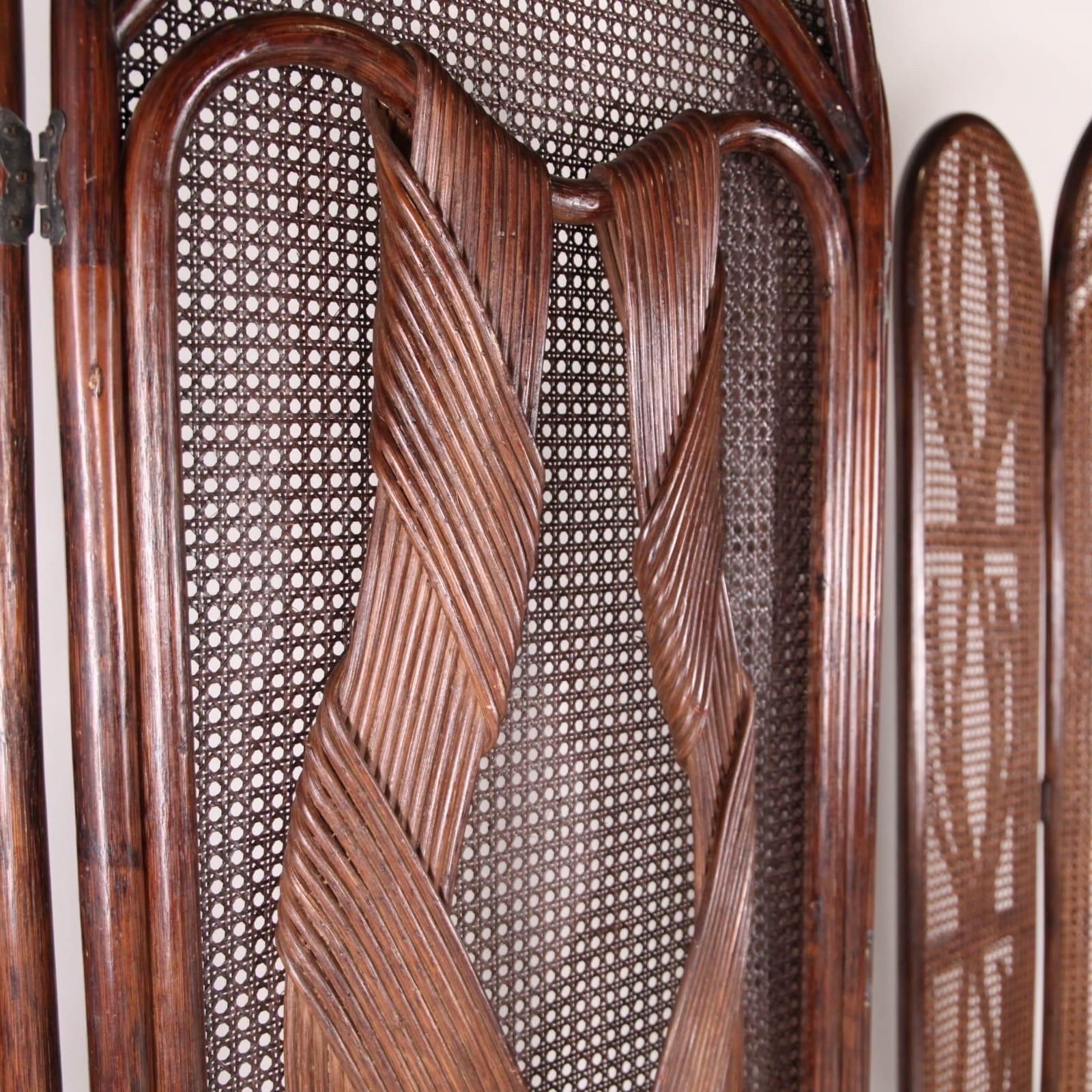 Home Decor Pair Of Rattan Folding Screens photo