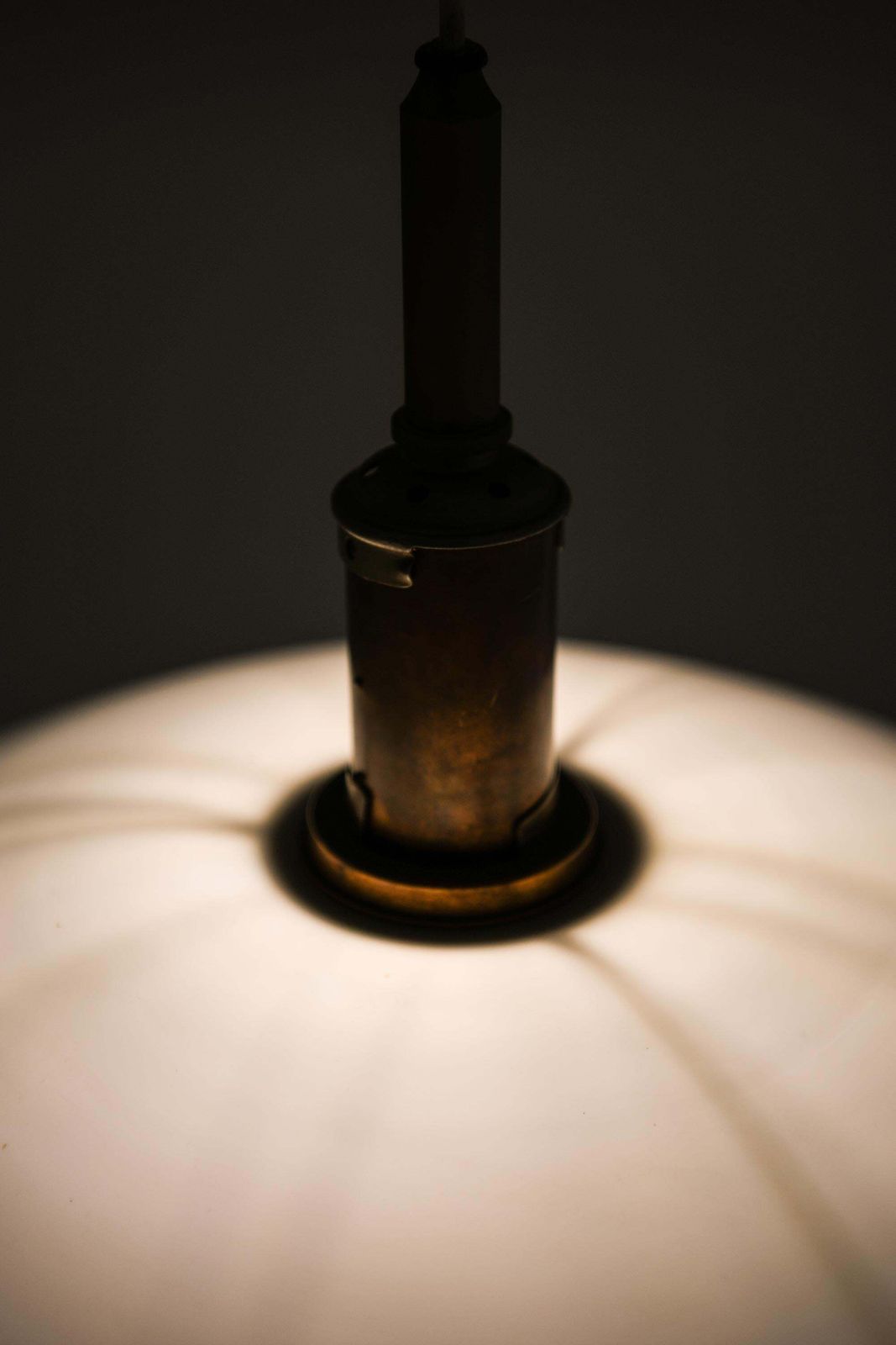 Ceiling Lamp, Model Ph 4/4, In Opaline Glass And Metal By Poul Henningsen, 1930s photo buy