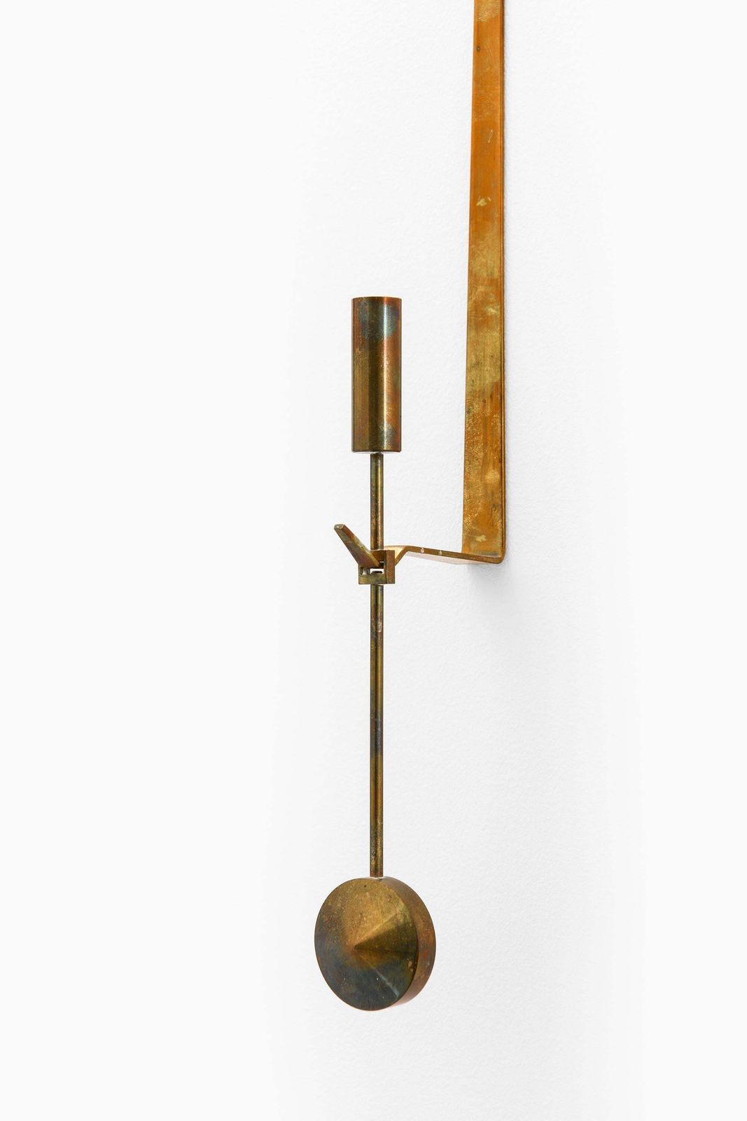 Candlesticks In Brass By Pierre Forssell For Skultuna, 1950s photo for sale