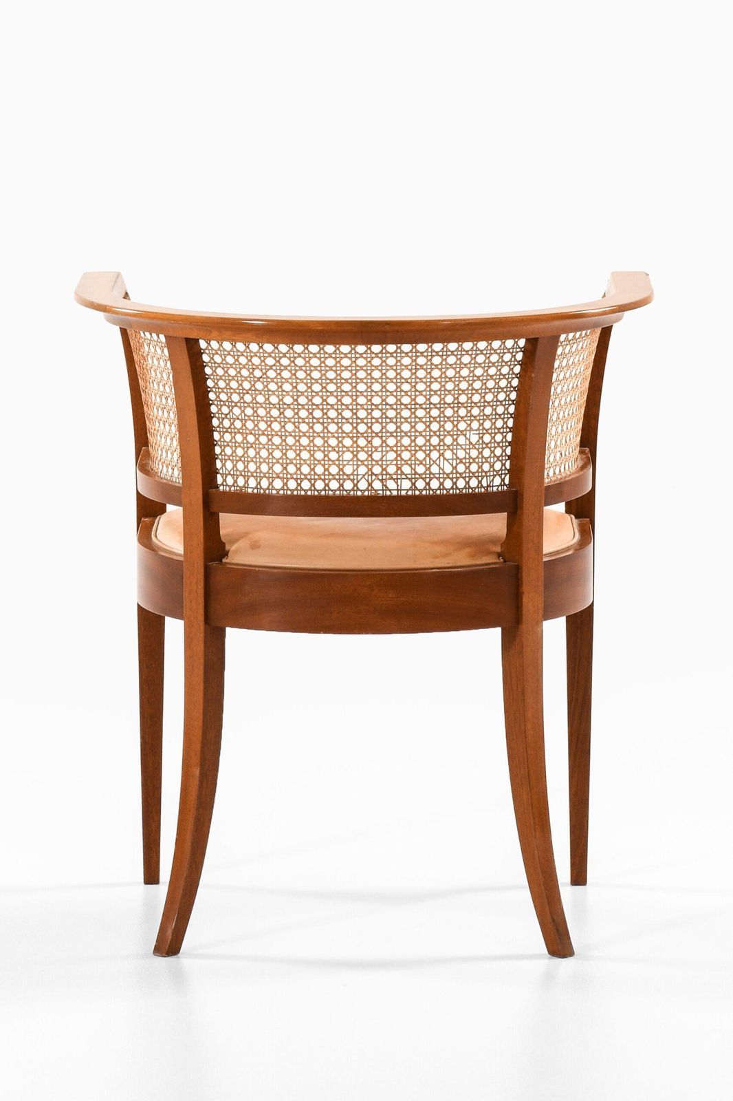The 'Faaborg Chair' In Mahogany, Cane And Leather By Kaare Klint, 1914 photo vintage