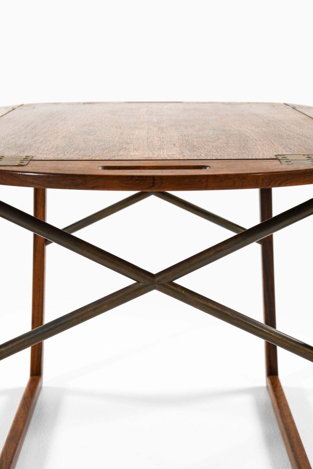 Butler's Tray Table In Rosewood And Brass By Svend Langkilde, 1950s photo buy