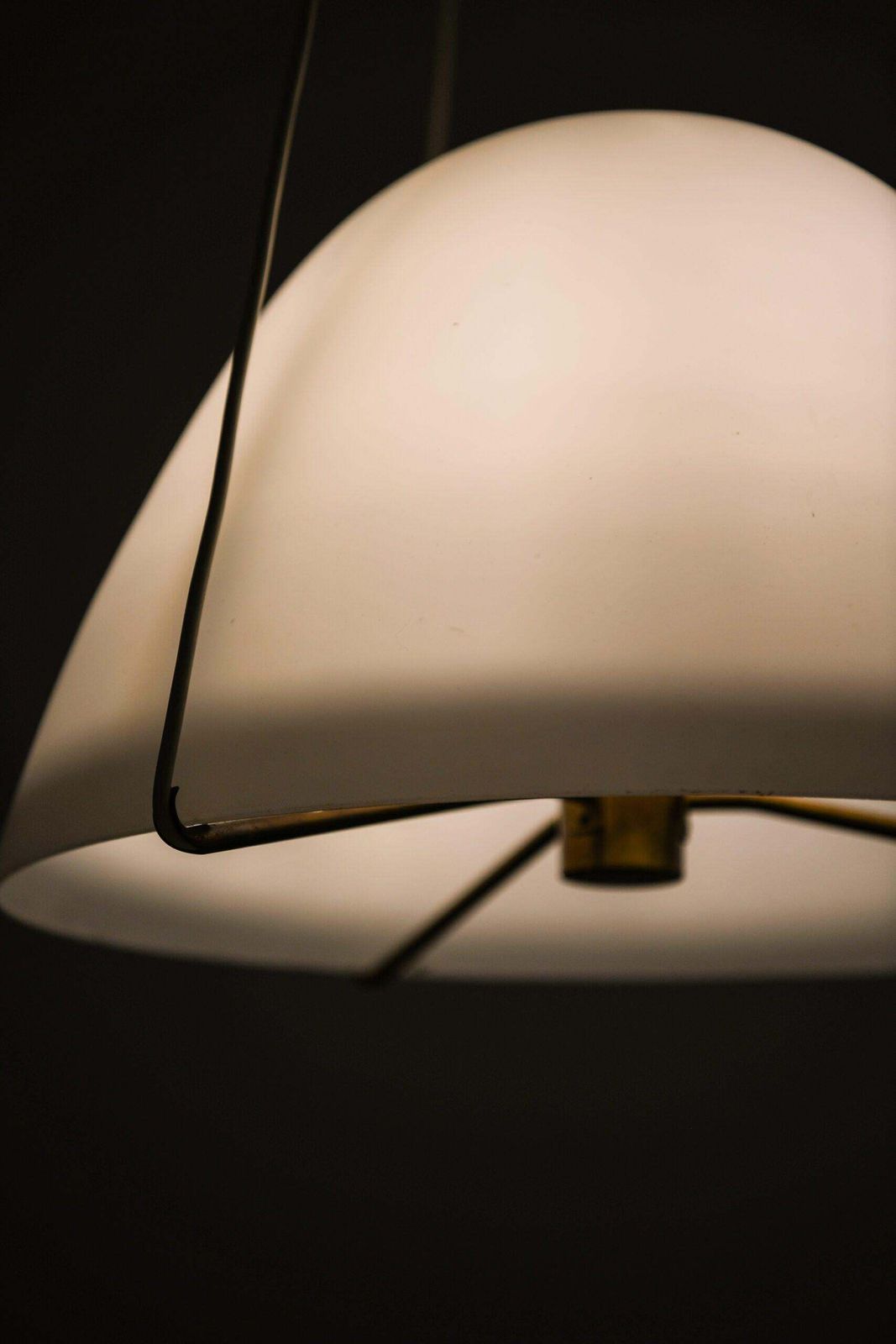 Ceiling Lamp, Model Number 31234, In Opaline Glass By Bertil Brisborg, 1940s photo vintage