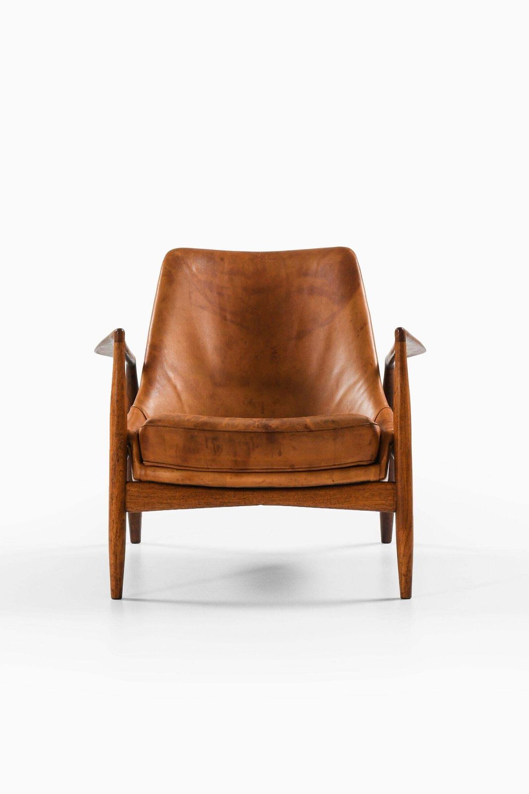 Easy Chair In Teak And Original Cognac Leather By Ib Kofod Larsen, 1950s photo furniture