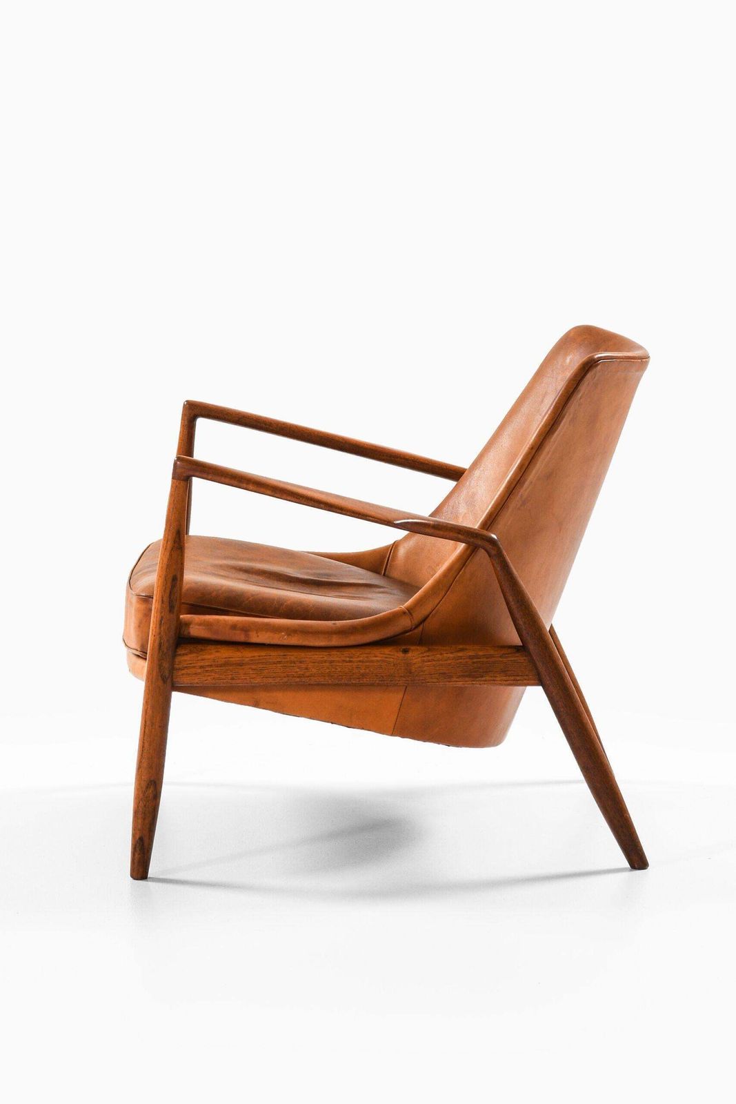 photo furniture Easy Chair In Teak And Original Cognac Leather By Ib Kofod Larsen, 1950s