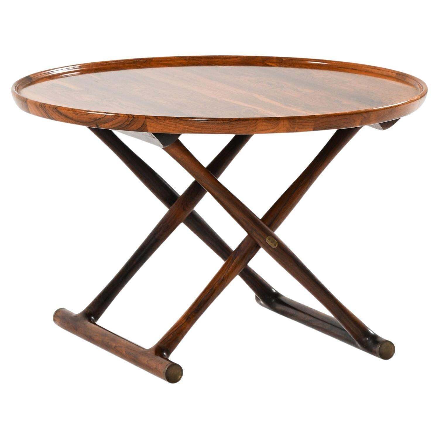 'Egyptian Table' In Rosewood And Brass By Mogens Lassen, 1935
