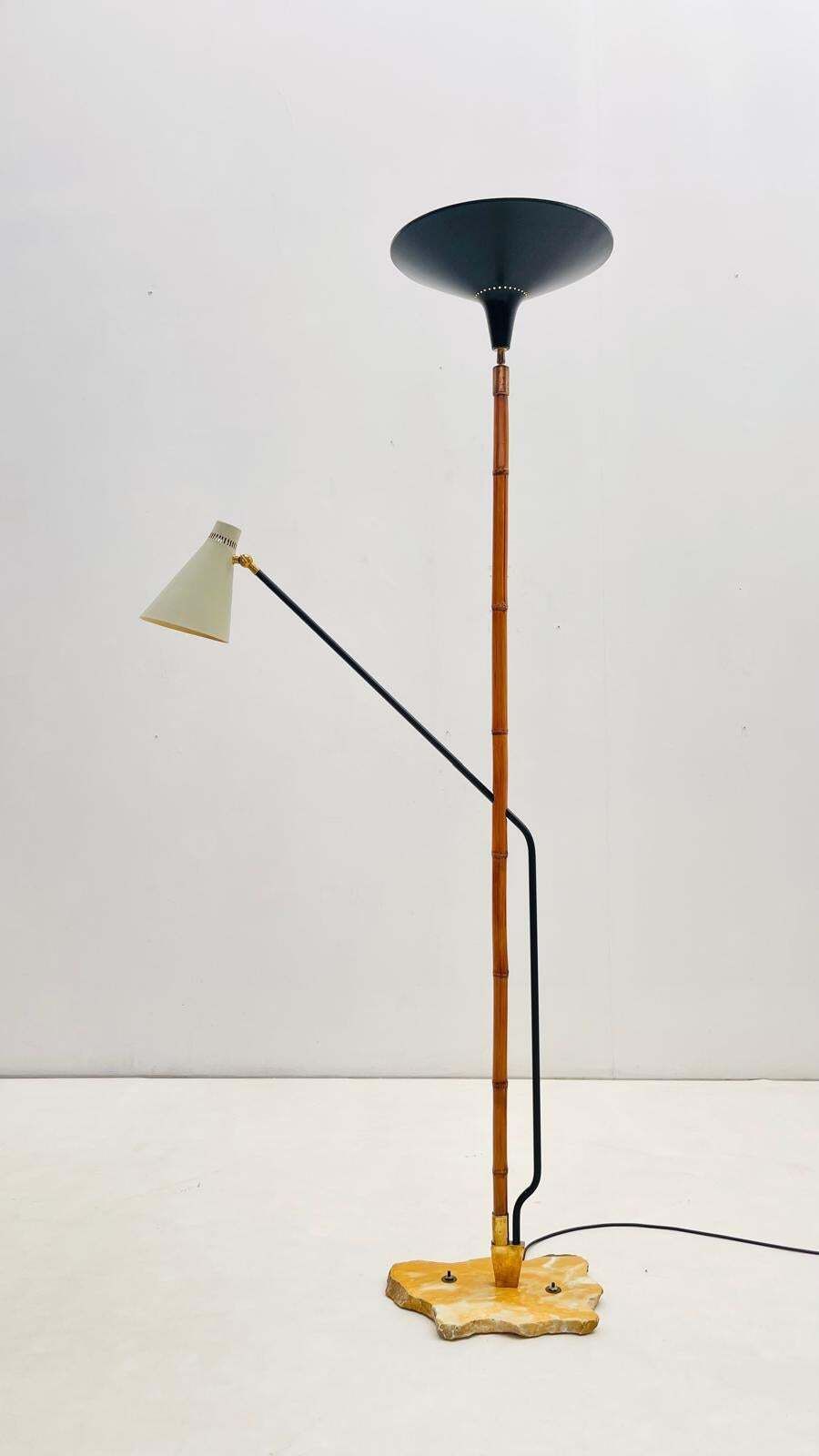 Rare Bamboo Stick Pelikan   Floor Lamp photo furniture