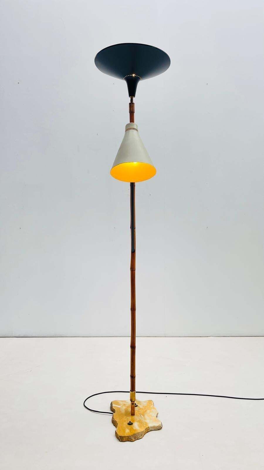 Rare Bamboo Stick Pelikan   Floor Lamp photo 6186.0