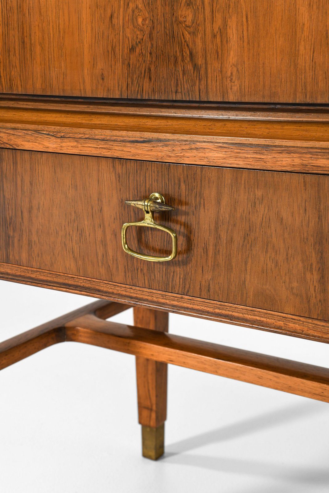 Cabinet In Rosewood And Brass By Ernst Kühn, 1940's photo Furniture