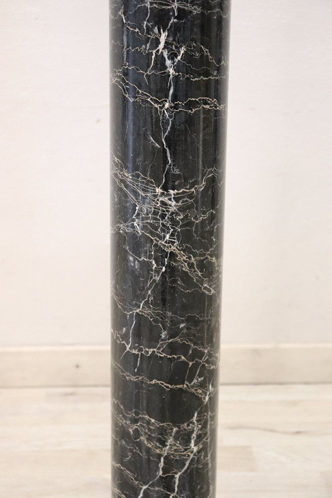 Antique Black And White Marble Column, 1800s photo 1121.0