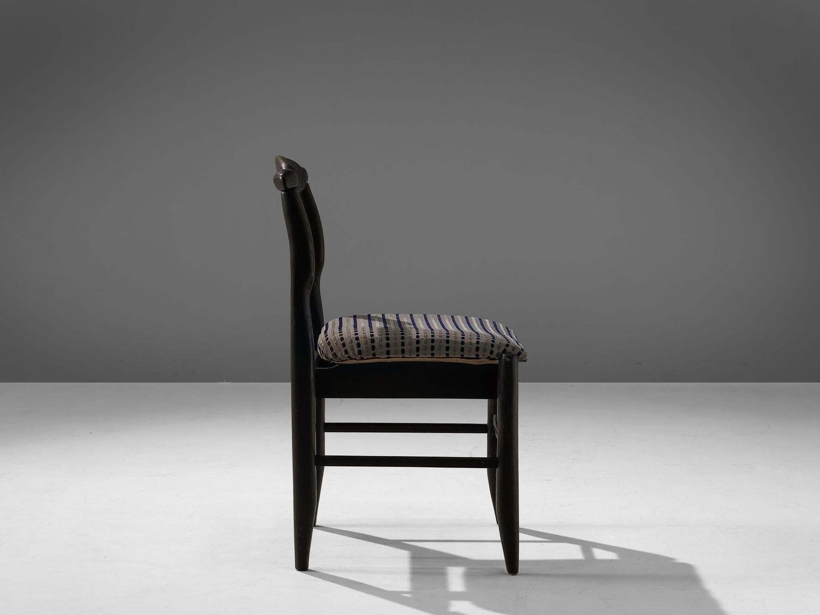 Guillerme & Chambron 'Fumay' Dining Chair In Black Lacquered Oak photo buy