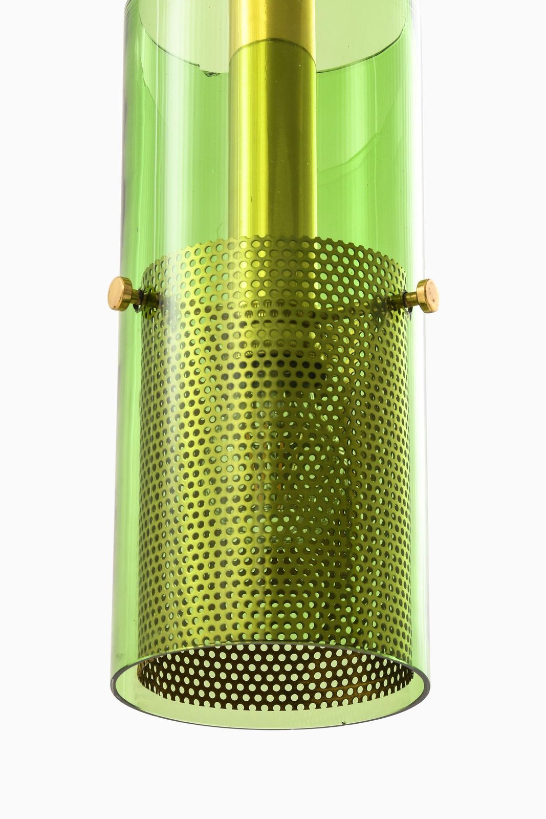 Ceiling Lamp In Brass And Original Glass By Hans Agne Jakobsson, 1950's photo for sale
