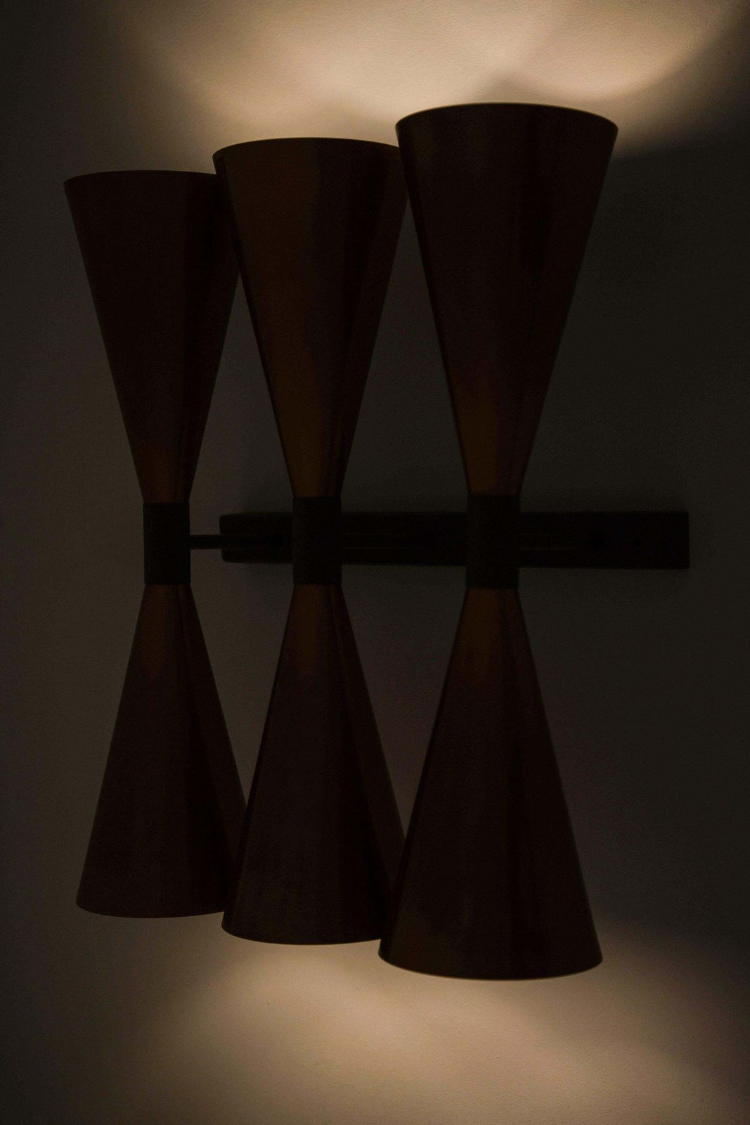 Wall Lamp In Copper And Painted Metal By Hans Agne Jakobsson, 1950's photo Lighting