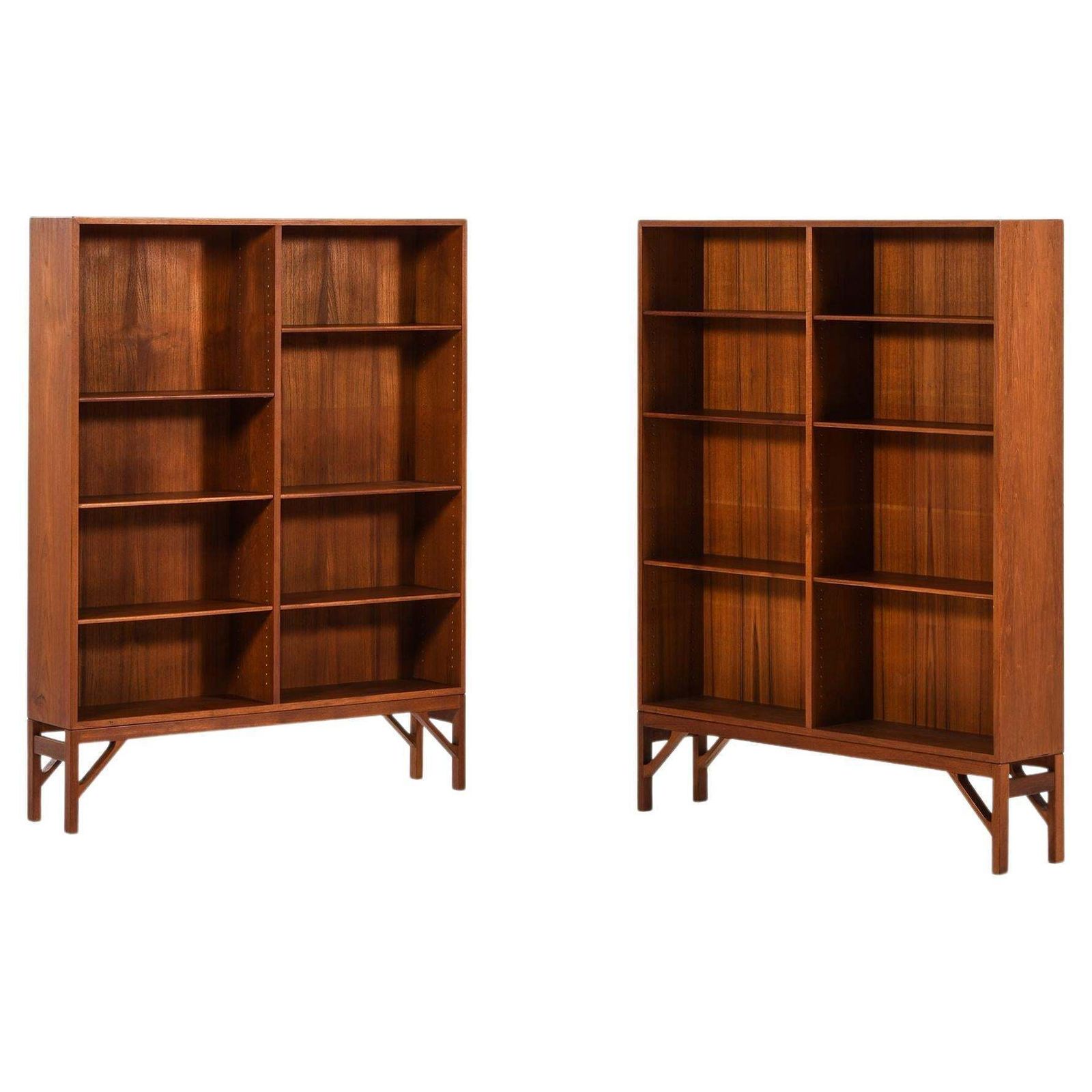 Pair Of Bookcases In Teak By Børge Mogensen, 1950's