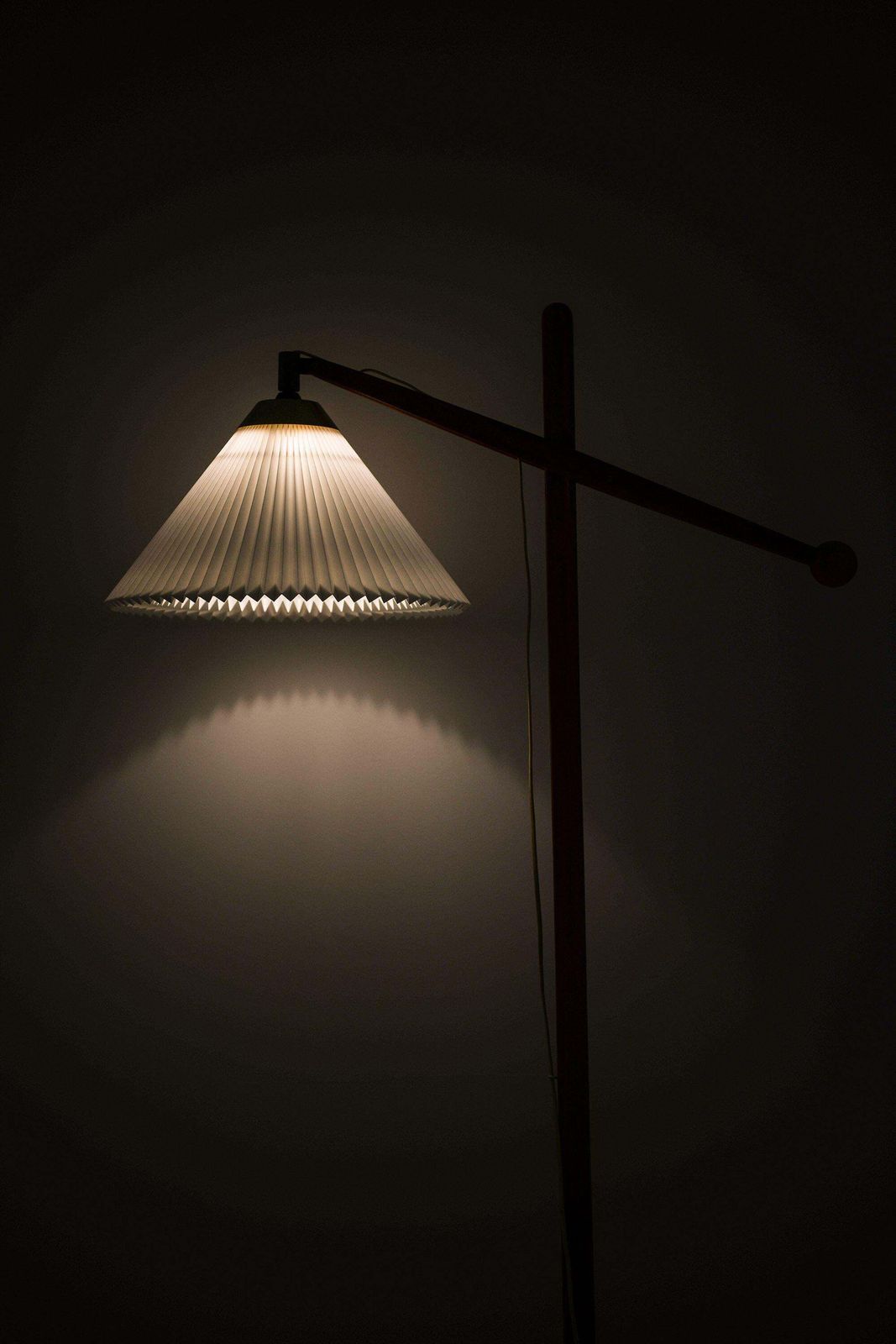 Floor Lamp In Teak, Black Lacquered Metal And Brass By Vilhelm Wohlert, 1957 photo vinterior