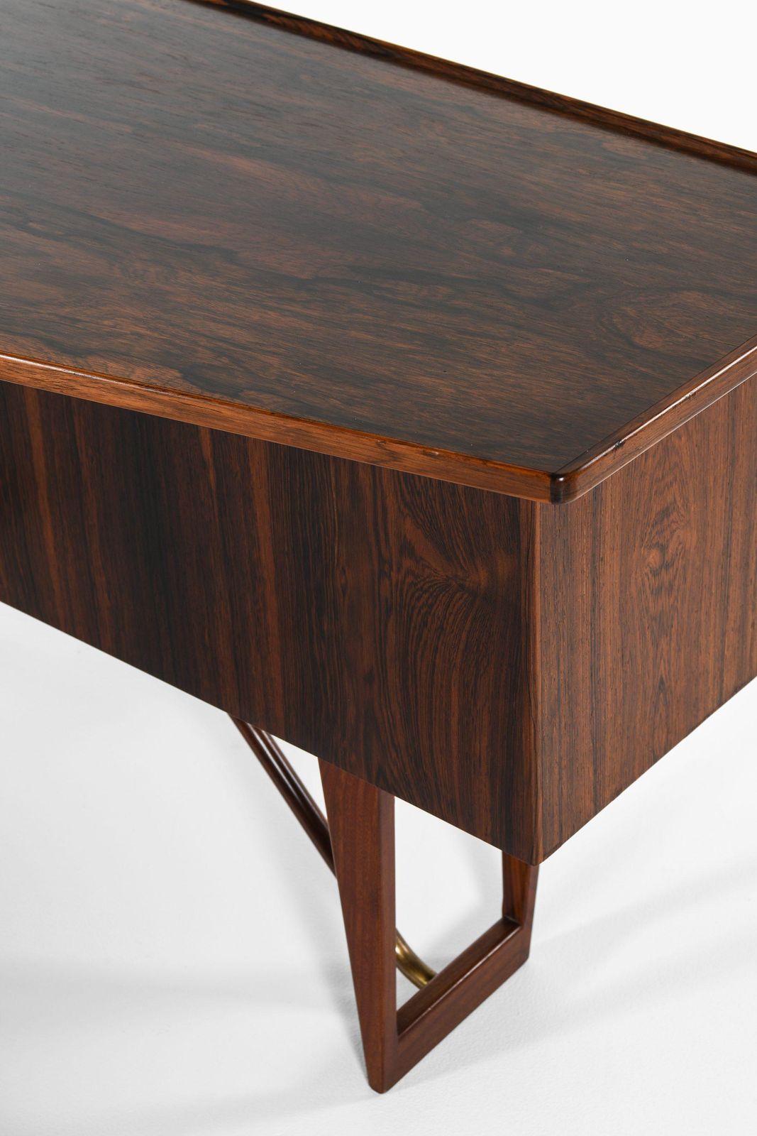 Freestanding Desk In Rosewood, Brass By Peter Løvig Nielsen, 1950's photo 10138.0