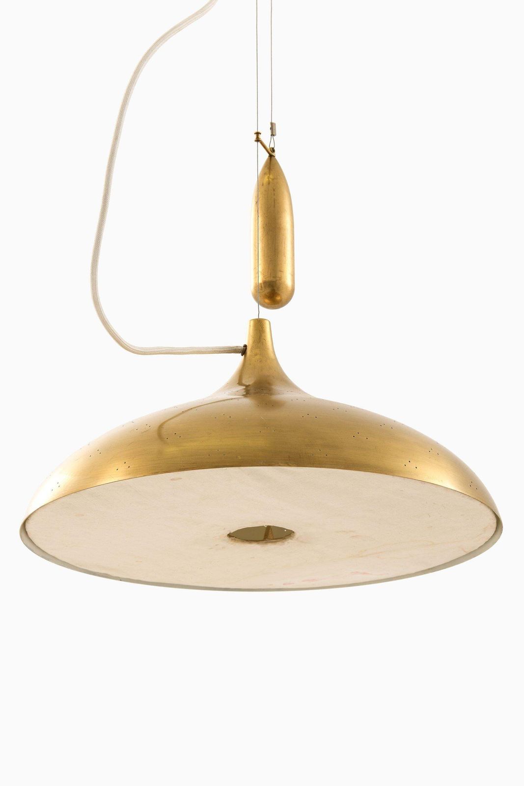 Height Adjustable Ceiling Lamp In Brass, 1940's photo furniture