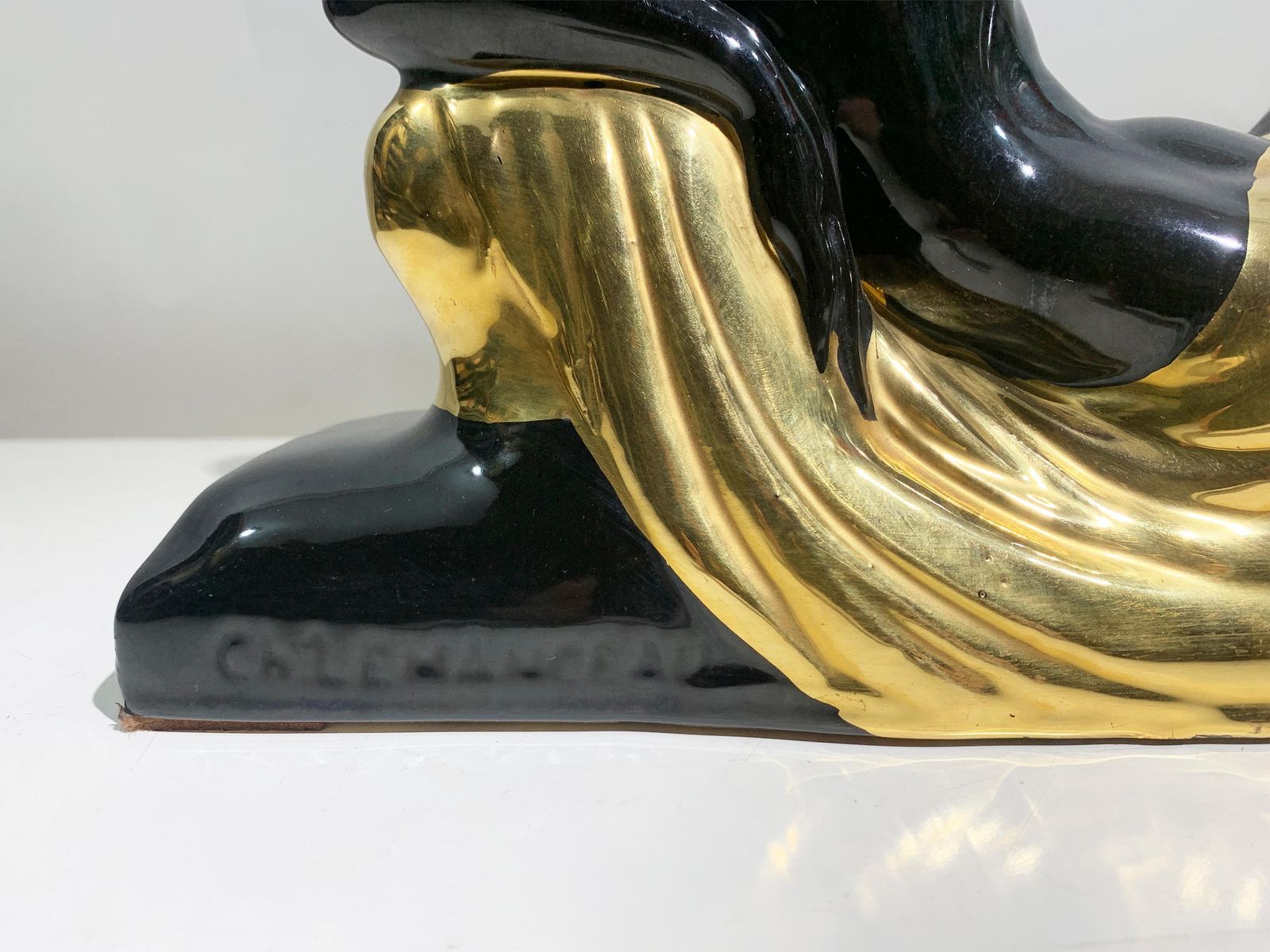 Art Deco "Reclining Woman" Sculpture By Charles Lemanceau, Signed "C.Lemanceau" photo for sale