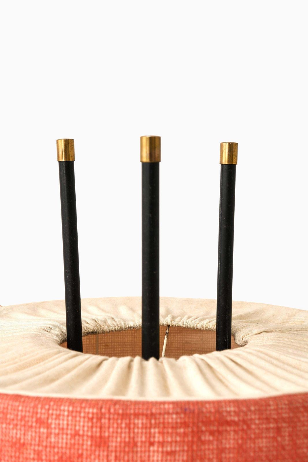 Early Floor Lamp In Black Lacquered Metal And Brass By Gerald Thurston, 1950's photo 10138.0