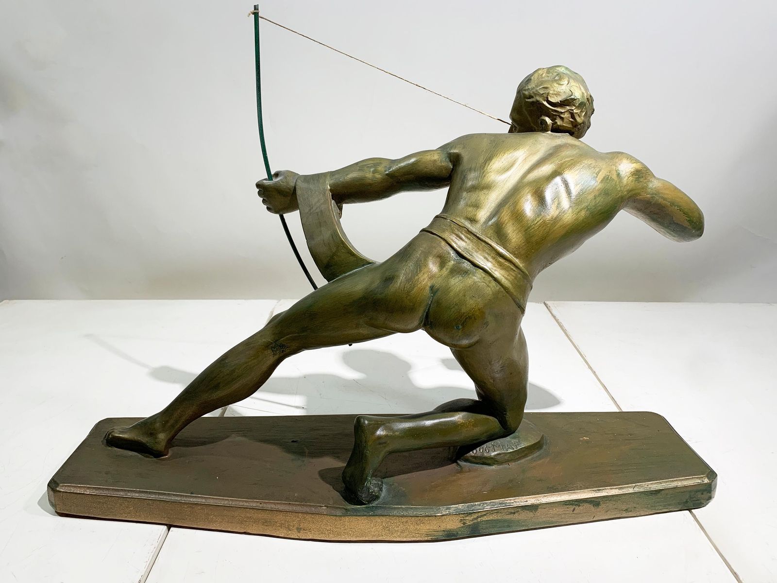 Art Deco Terracotta Metal Patinated Sculpture Engraved "Maf" And Numbered 306 photo Art