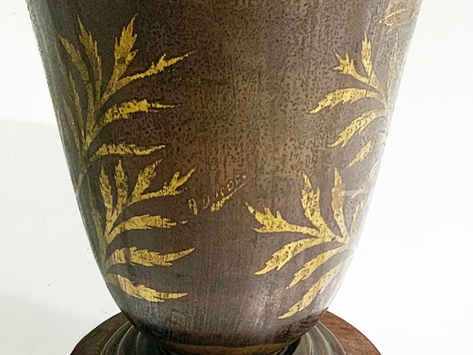 1061.0 Art Deco "Poppy" Table Lamp, Signed "A. Ducobu", France, Circa 1930 photo