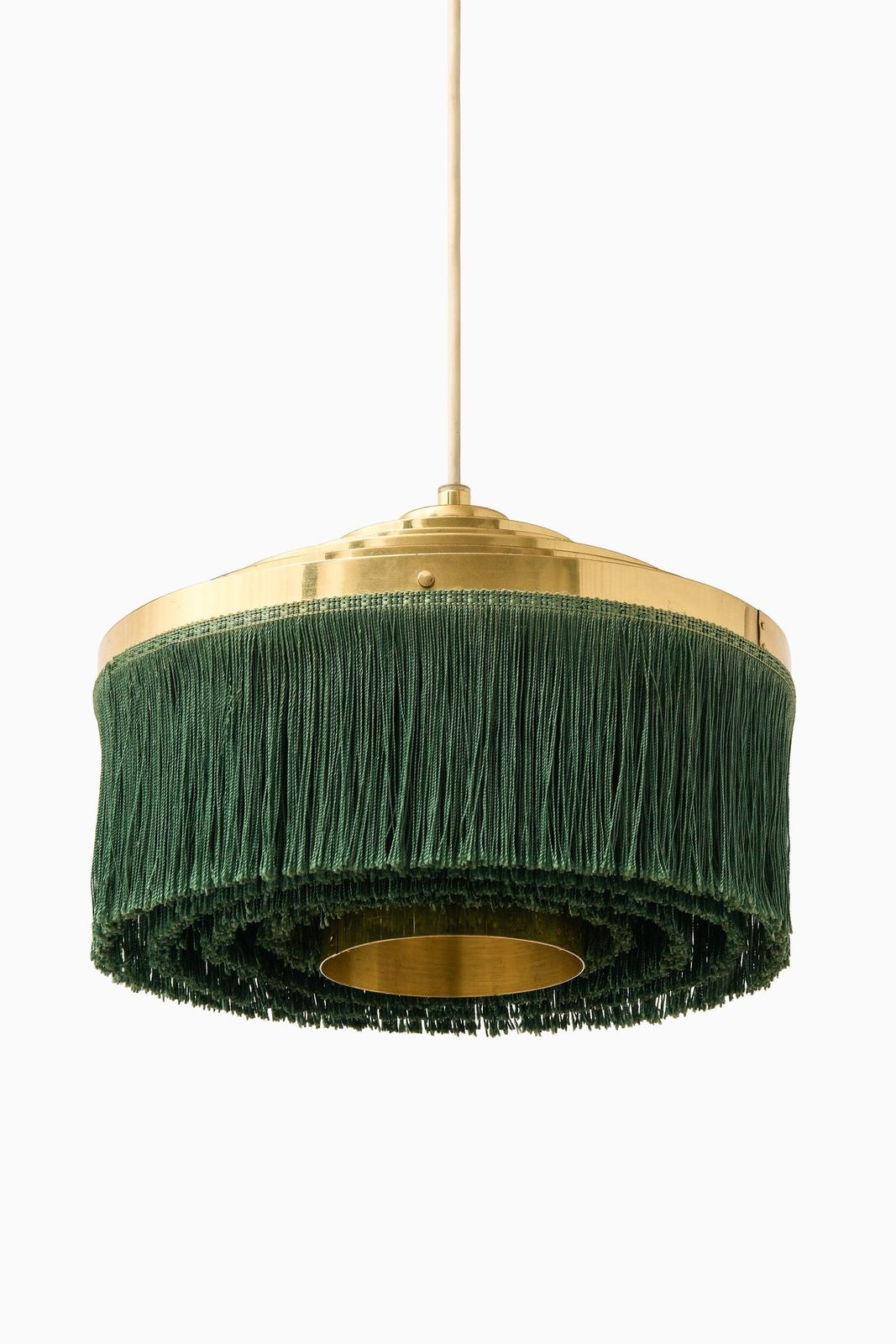 Ceiling Lamp In Brass And Silk Fringes By Hans Agne Jakobsson, 1950's photo furniture