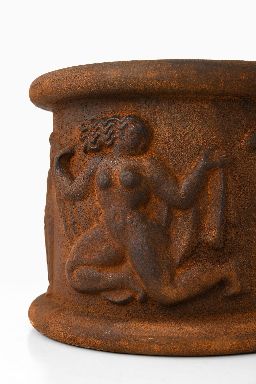 Pair Of Urns No.1 In Cast Iron By Anna Petrus, 1927 photo 9235.0