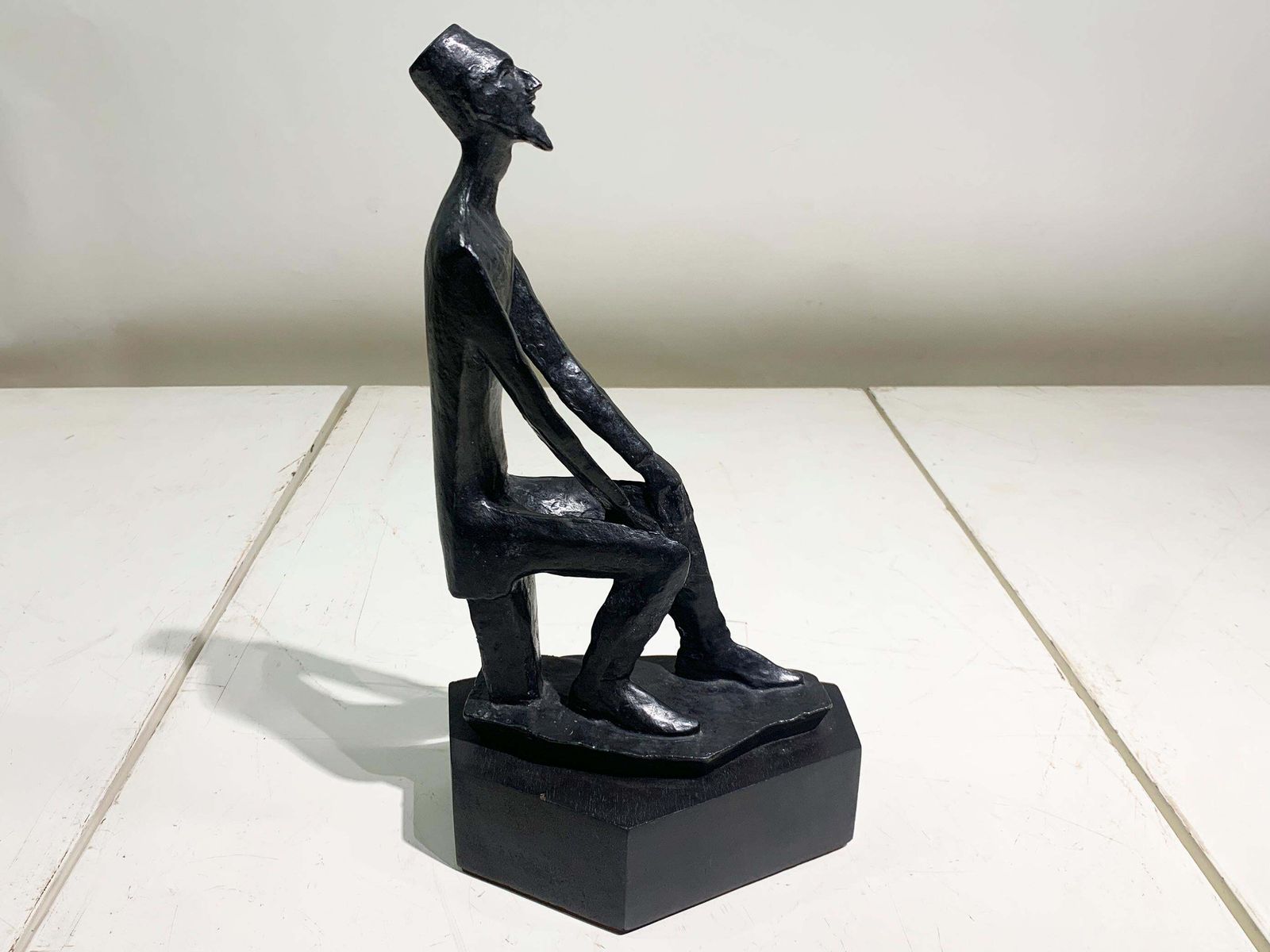 Vintage Modernist Sculpture Of Oriental Figure, Circa 1960's, Signed "L.Shore" photo furniture