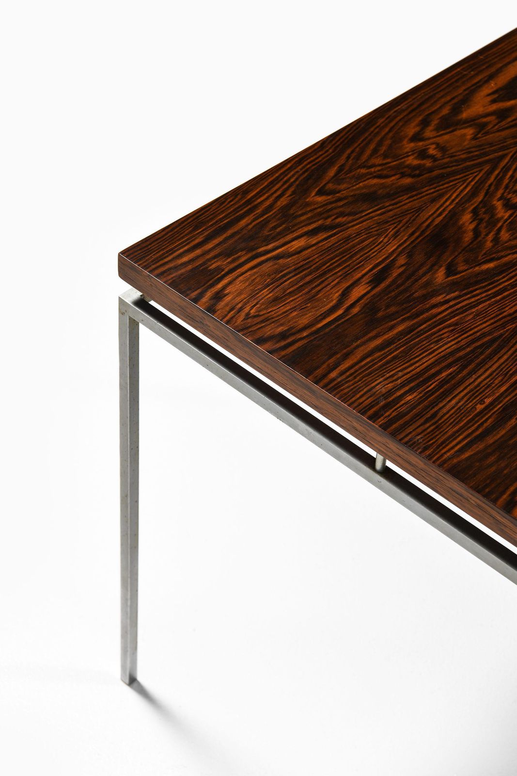 Pair Of Side Tables In Rosewood And Steel By Knud Joos, 1950's photo Furniture