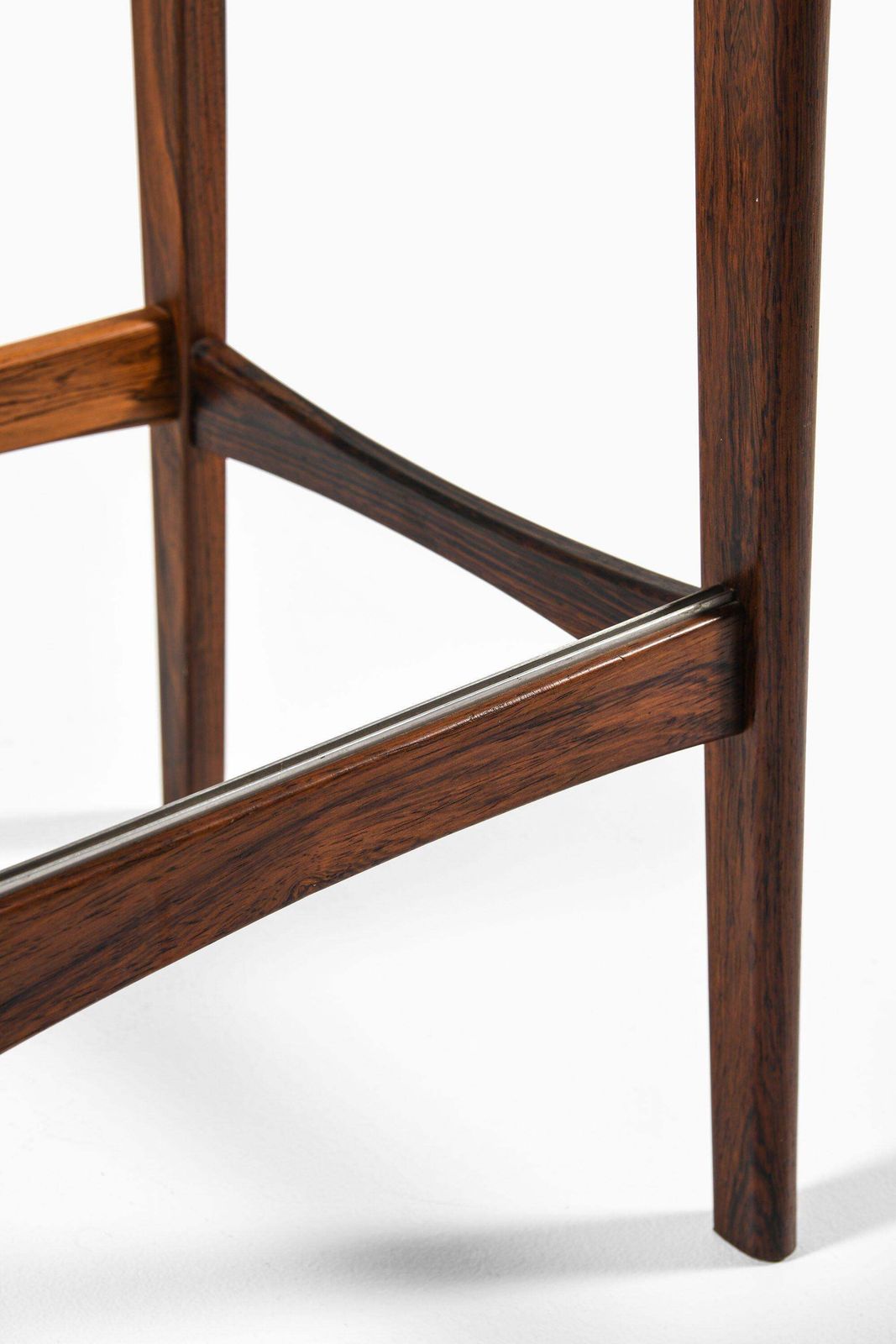 photo furniture Set Of 6 Bar Stools In Rosewood And Leather By Knud Bent, 1960's