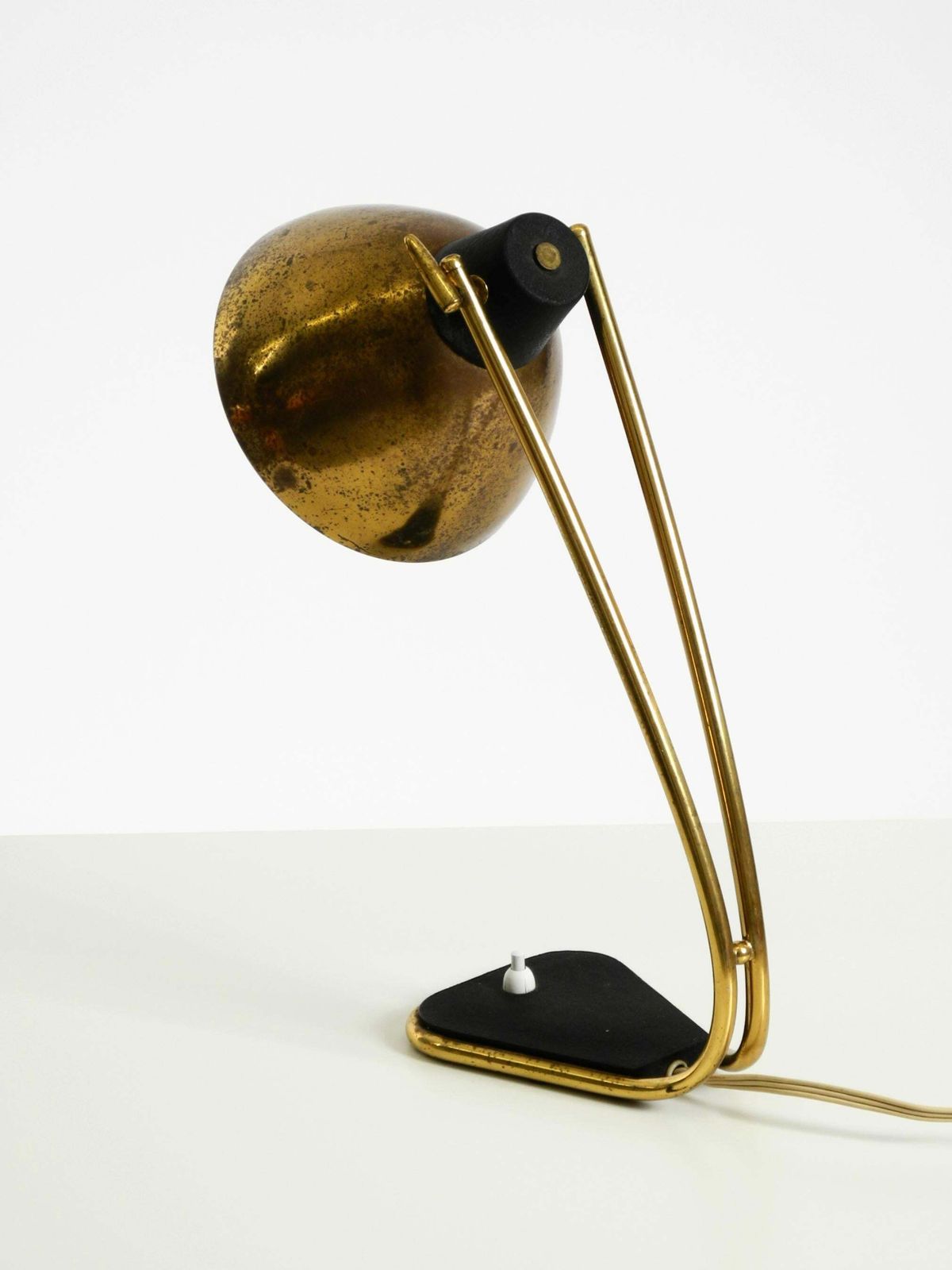 photo furniture Rare Large Mid Century Modern Brass Table Lamp With Beautiful Patina