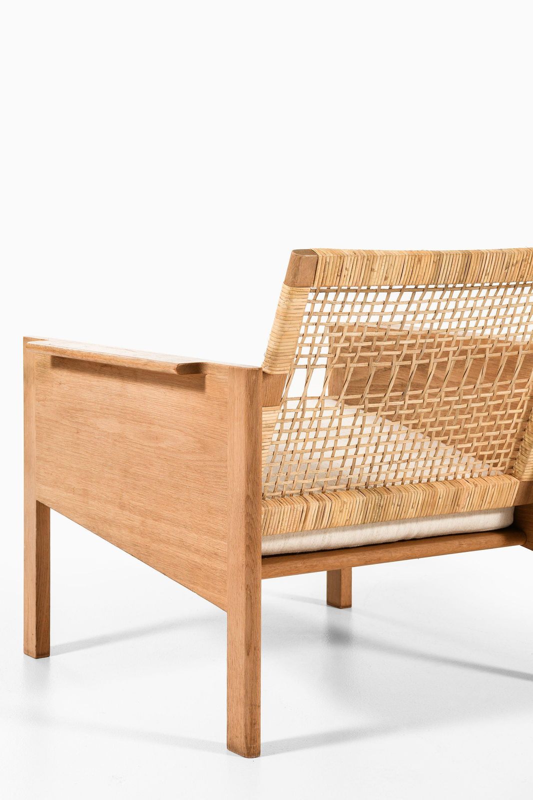 Pair Of Easy Chairs In Oak And Cane By Kai Kristiansen, 1965 photo 14909.0