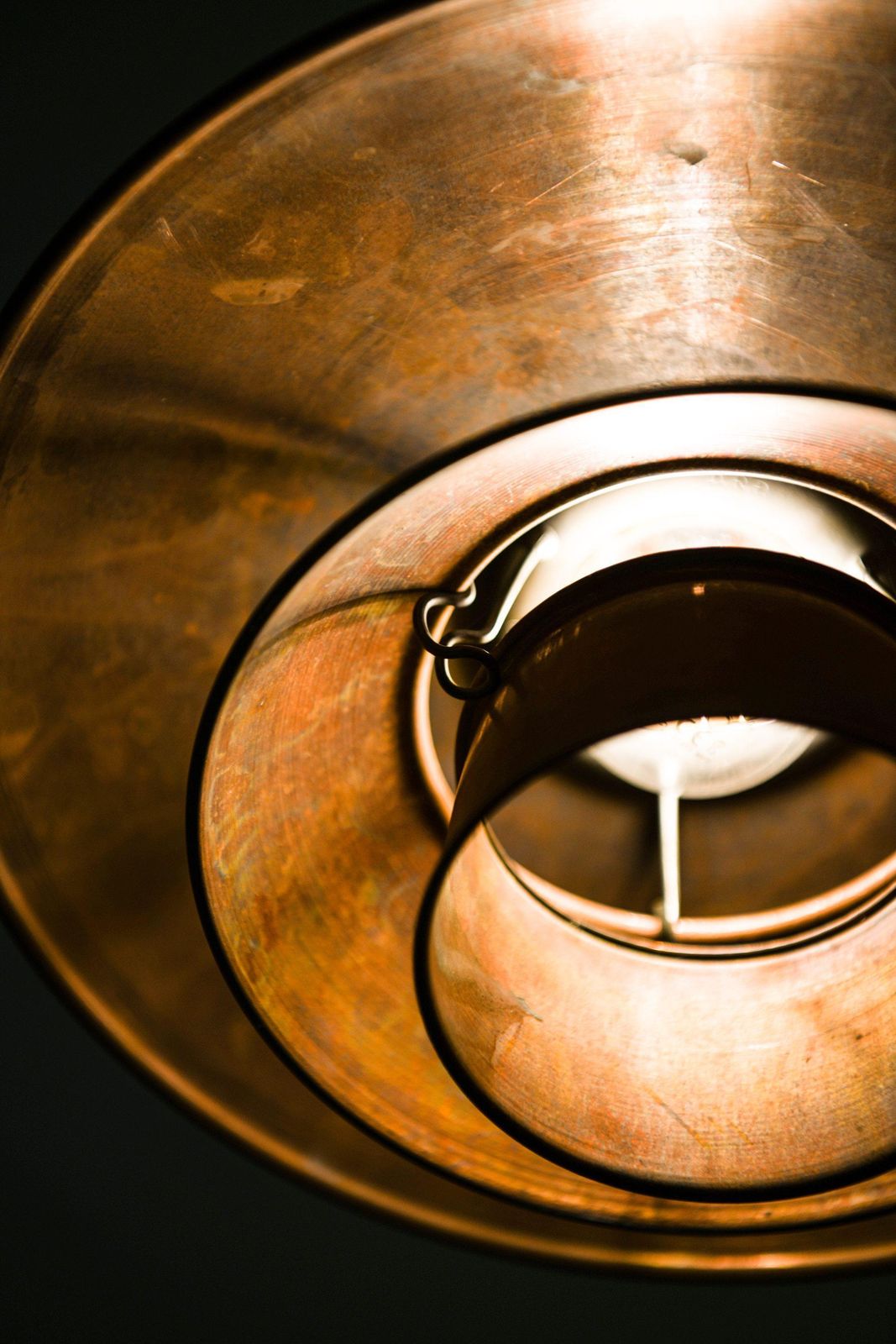 Early Ceiling Lamp In Copper And Brass By Poul Henningsen, 1930's photo 24303.0