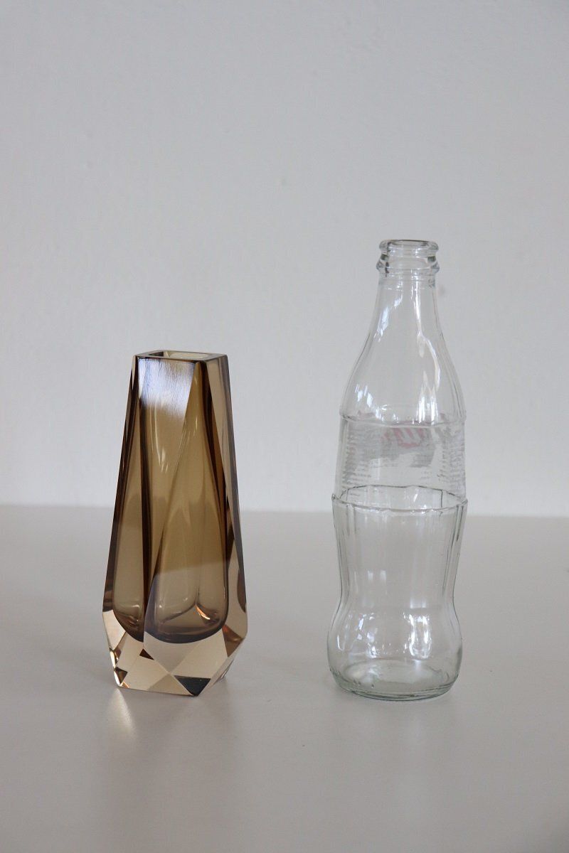 Murano Art Glass Smoked Amber Vase By Alessandro Mandruzzato, 1960s photo buy