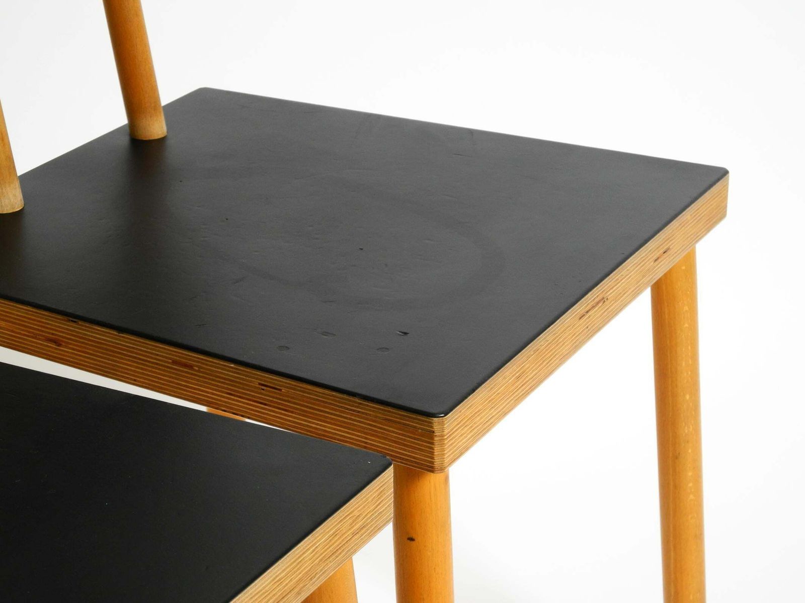 1044.0 Two Rare Demountable Plywood Chairs By Axel Kufus Model Stöcke For Atoll photo
