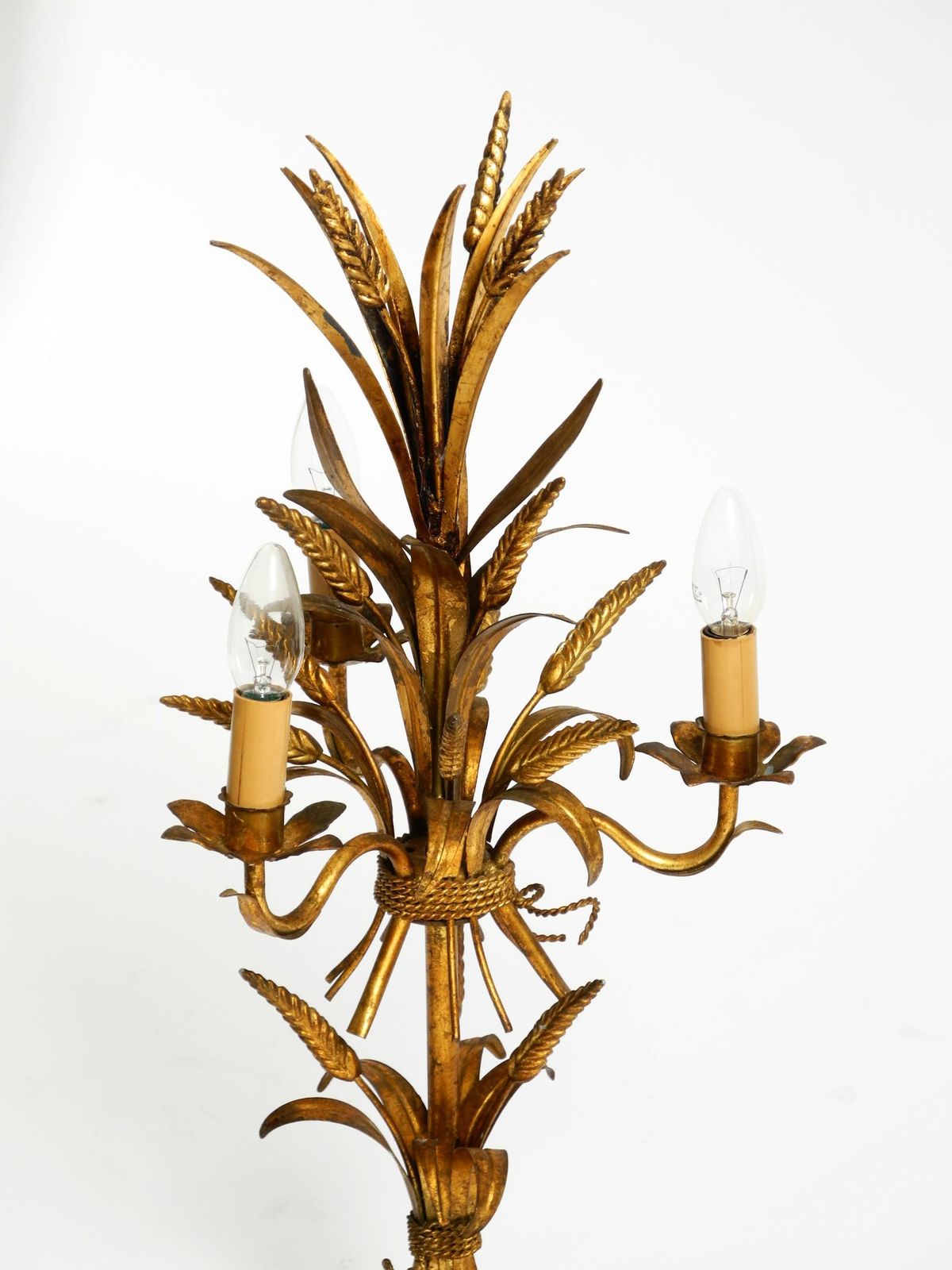 Beautiful 1970s Floral Table Lamp By Hans Kögl In The Shape Of A Wheat Sheaf photo 1423.0