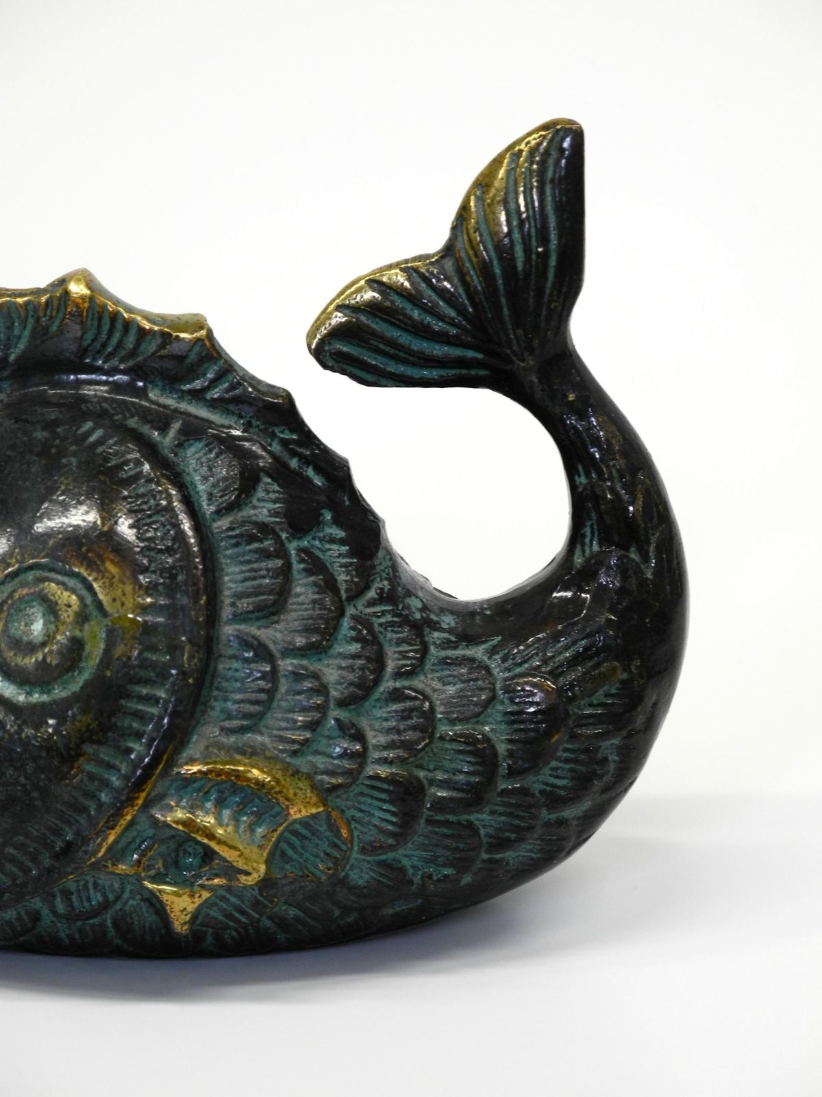 Home Decor Mid Century Bronze Table Or Hand Ashtray By Walter Bosse In The Shape Of A Fish photo