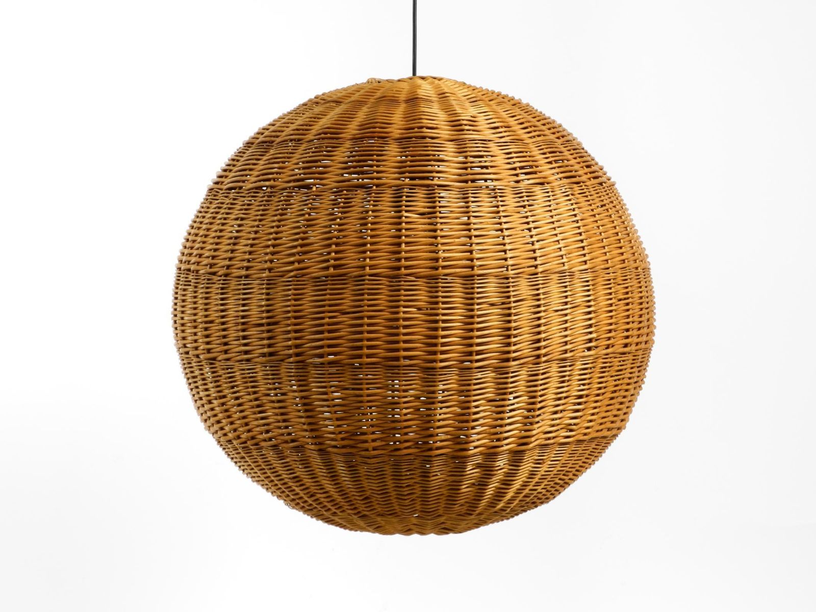 Original Xxl Rattan Ball Pendant Lamp  Mid Century Modern  ø 66 Cm  26" photo furniture