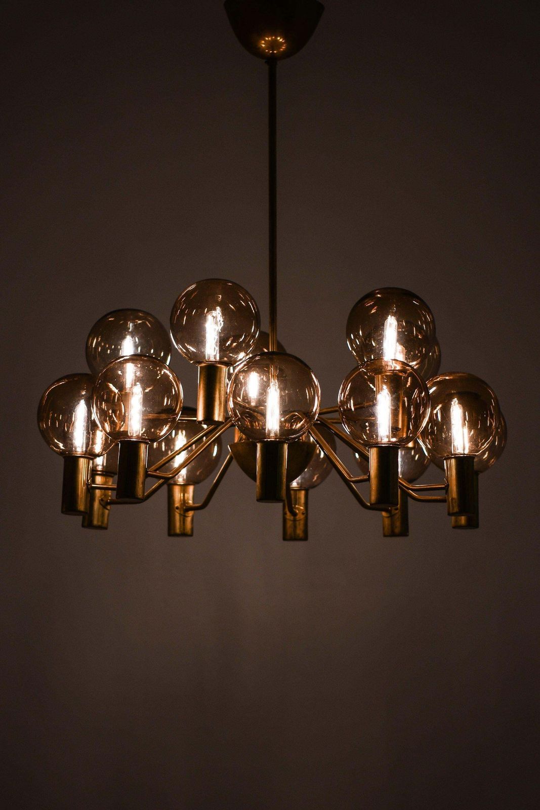 Ceiling Lamp In Brass And Glass By Hans Agne Jakobsson, 1950's photo furniture
